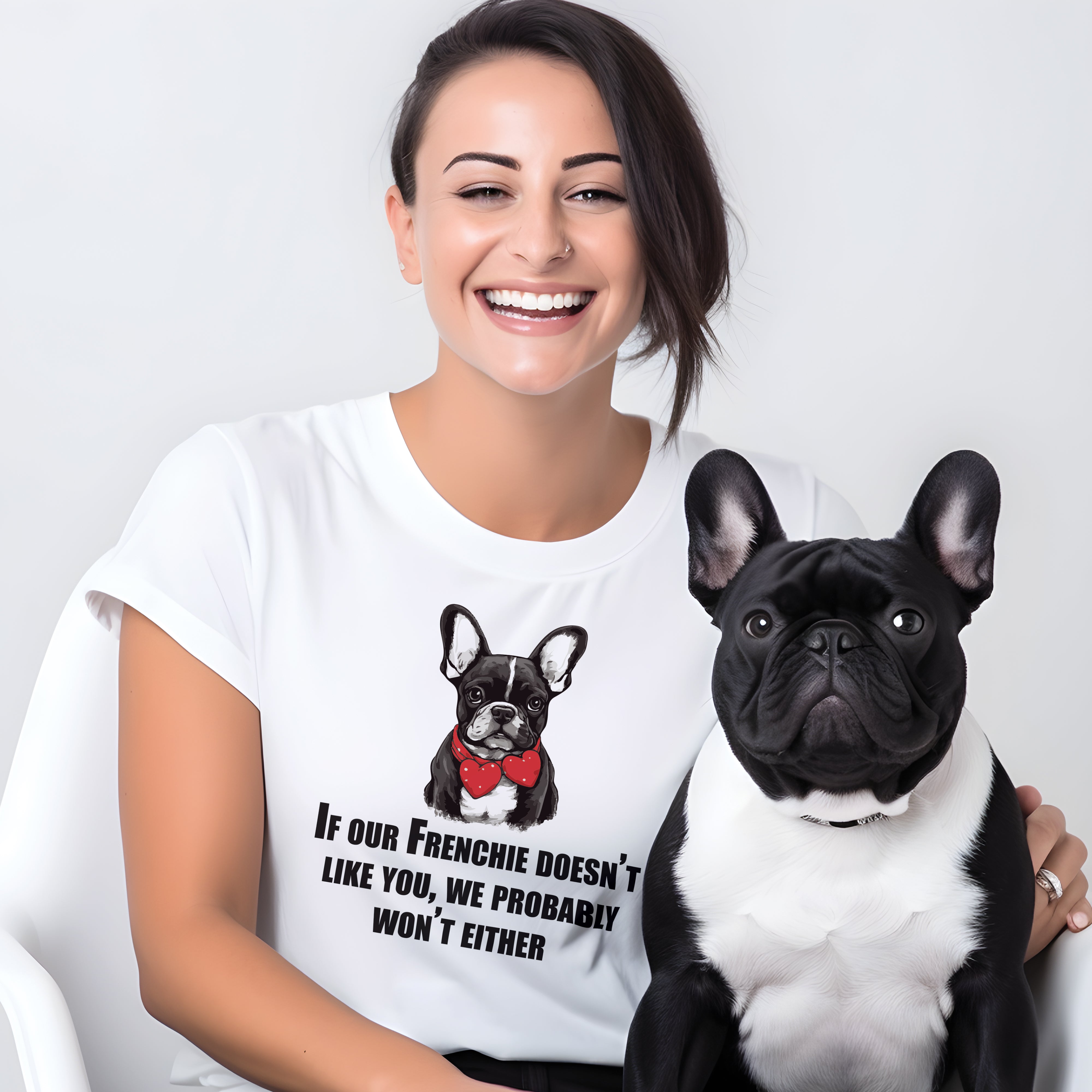Comfy French Bulldog Dog Lover Tee for Frenchie Enthusiasts-fadou