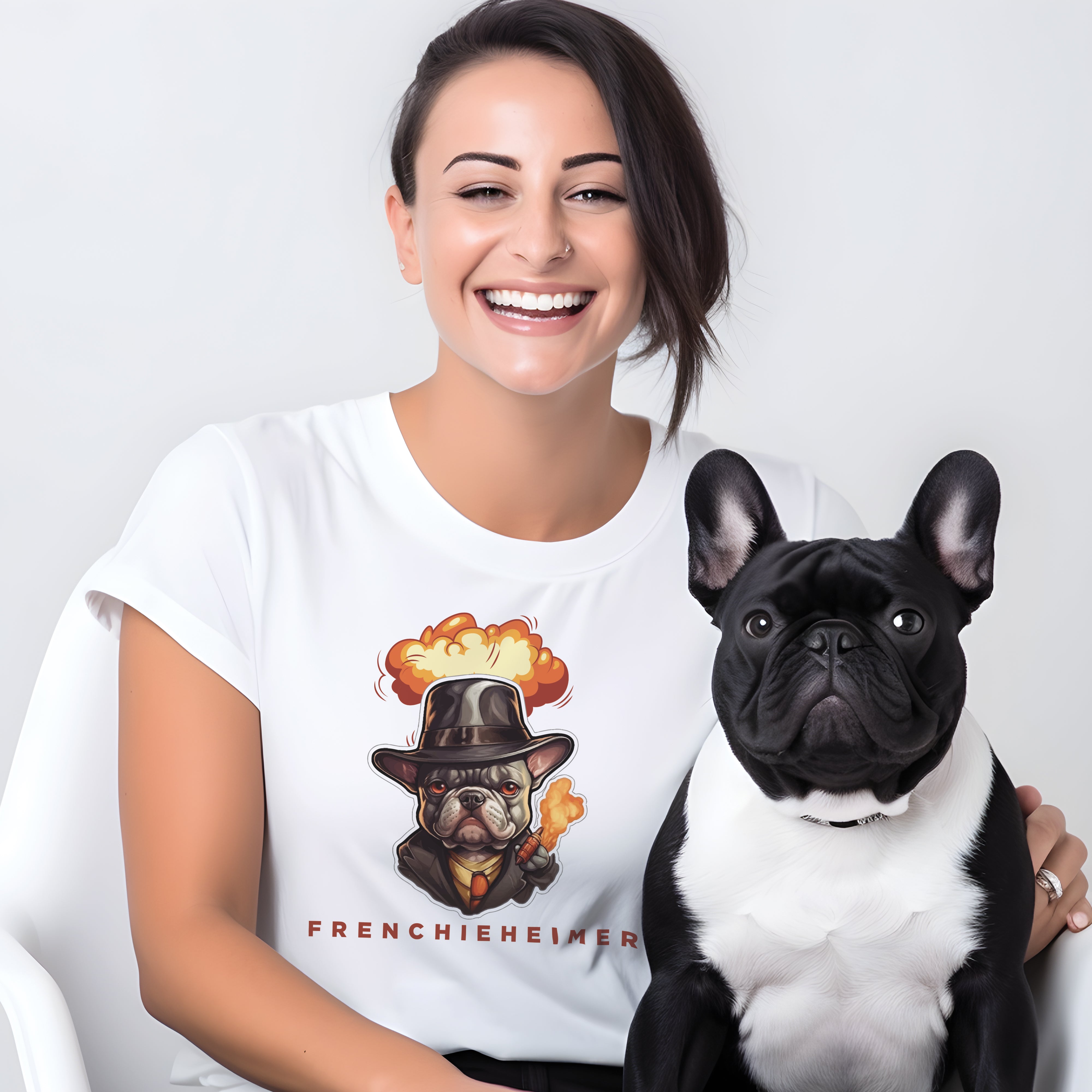 The Oppenheimer Version of Frenchie - Unisex T-Shirt for Bulldog Owners-fadou