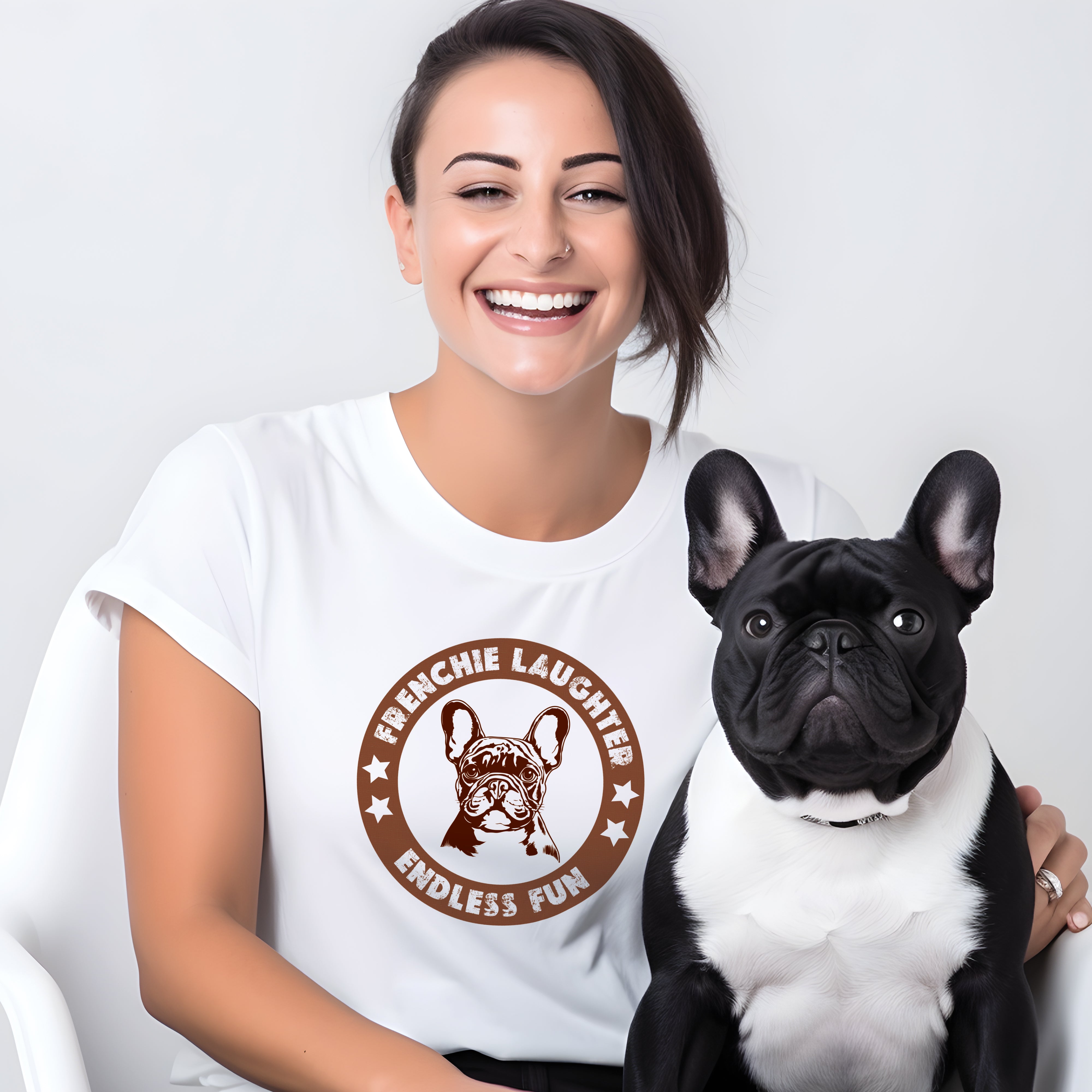 Fun Frenchie - Unisex T-Shirt for Dog Lovers and Owners-fadou