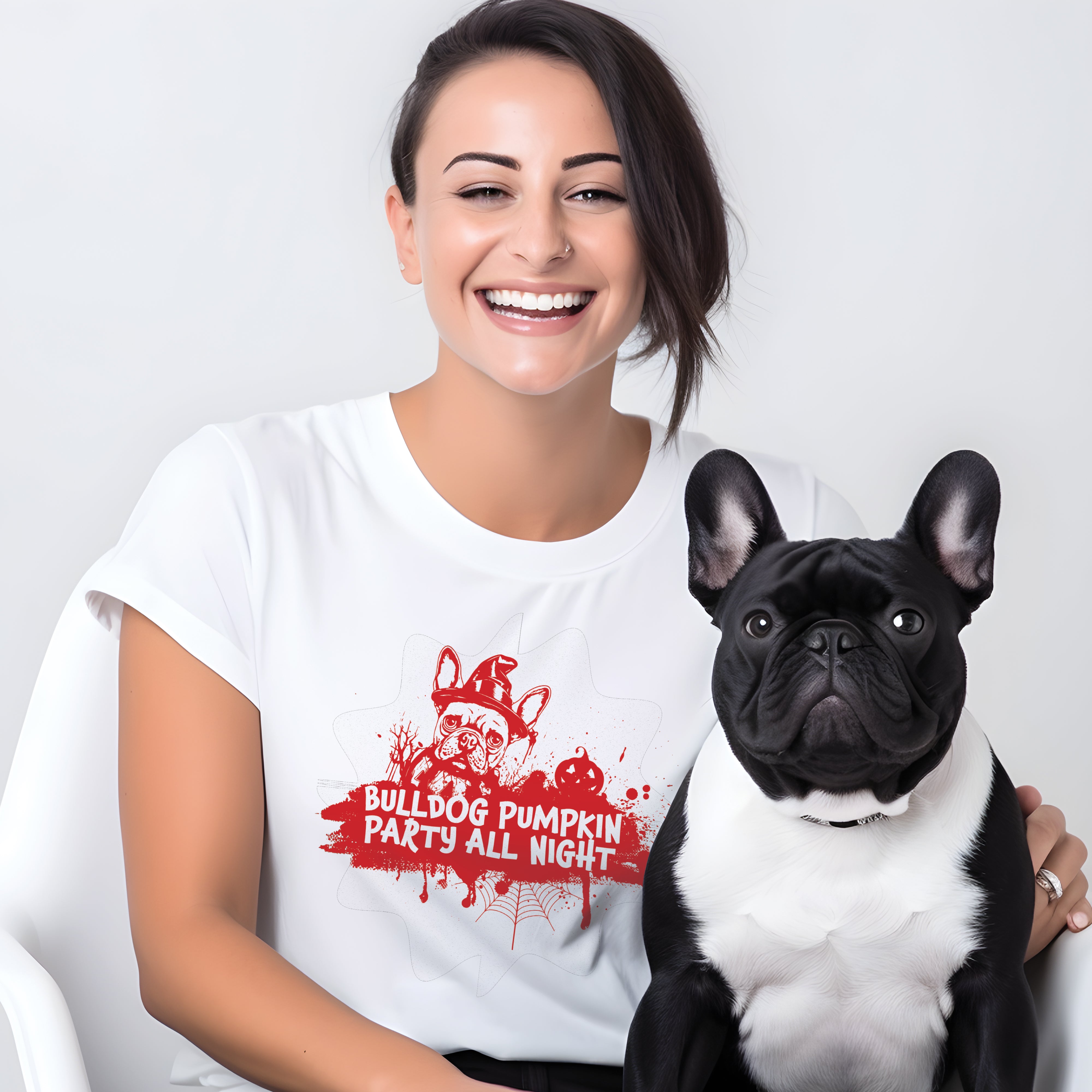 French Bulldog Halloween Dog Lover Tee for Frenchie Fans-fadou