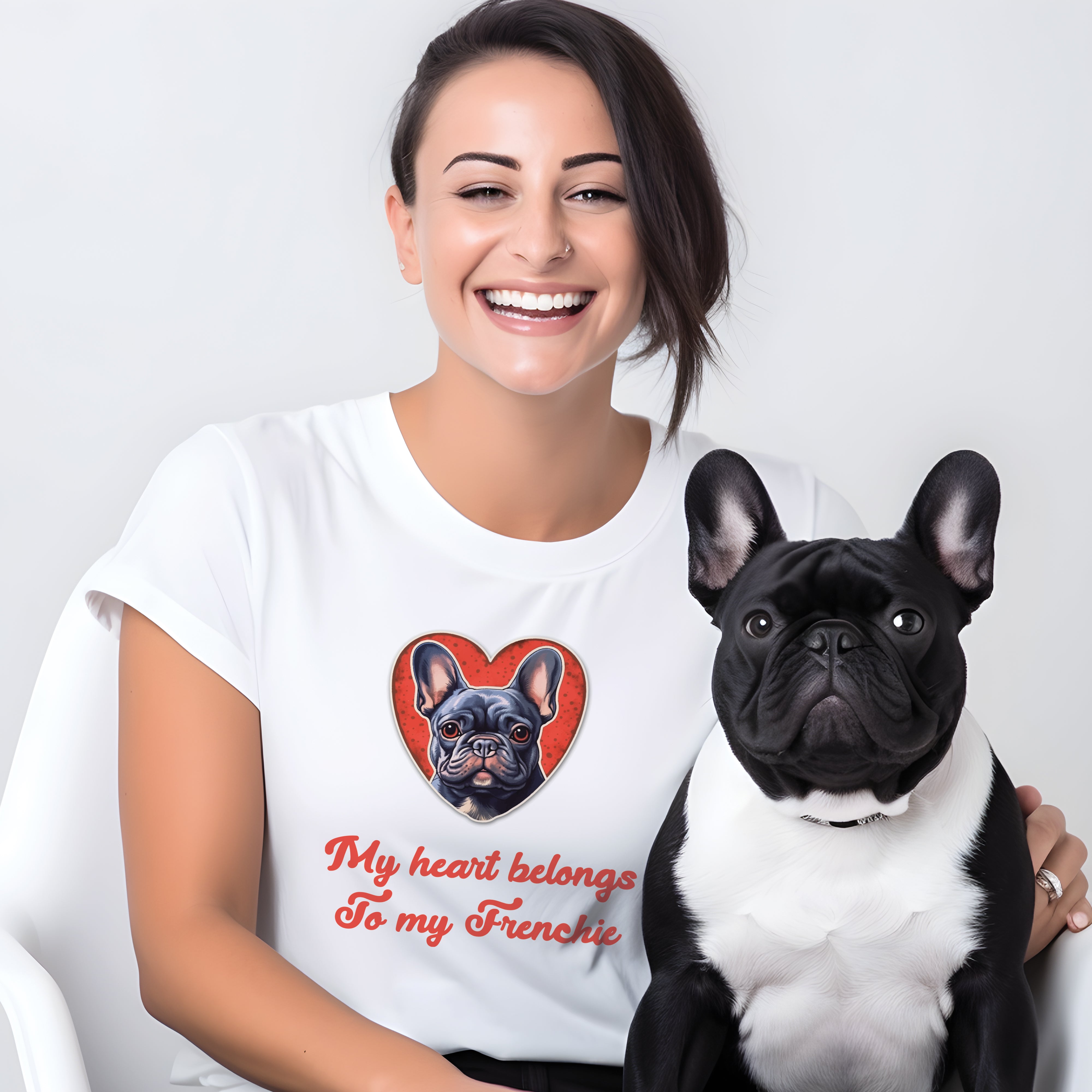 Frenchie Love - Unisex T-Shirt for Dog Lovers and Owners-fadou