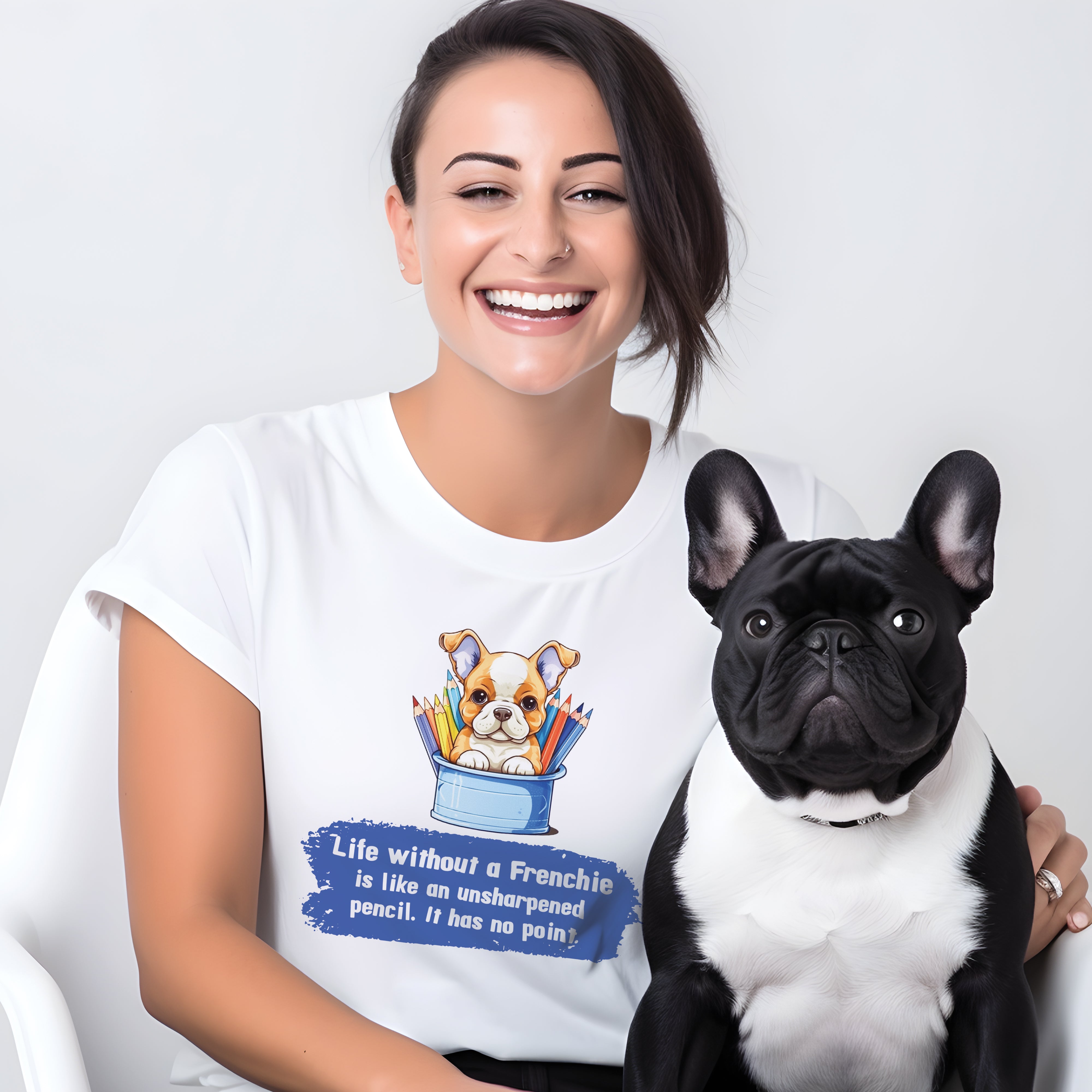 Elegant French Bulldog Unisex Shirt for Dog Moms & Dads-fadou