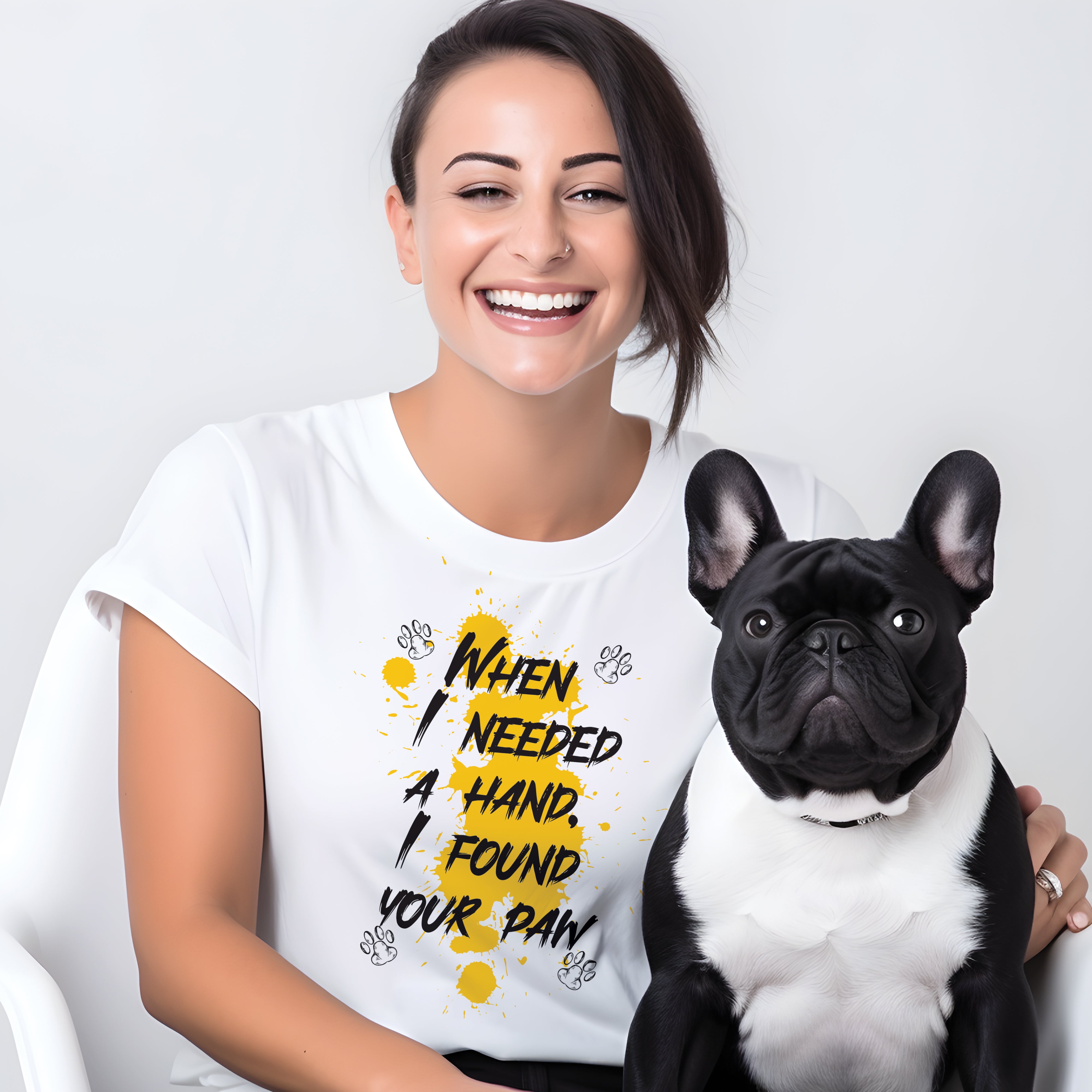 Frenchie Chic Delight - Unisex T-Shirt for Dog Park Days-fadou