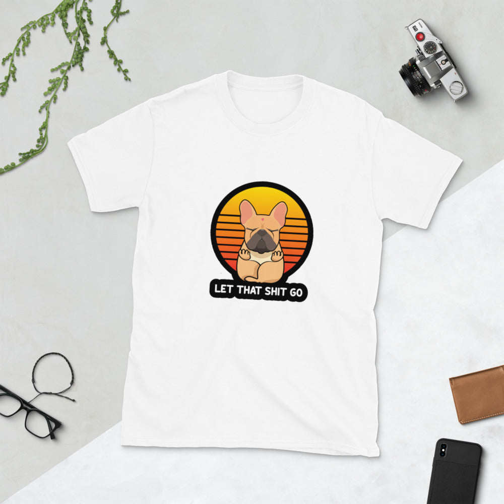 Yoga French Bulldog Graphic Tee for Frenchie Enthusiasts-fadou