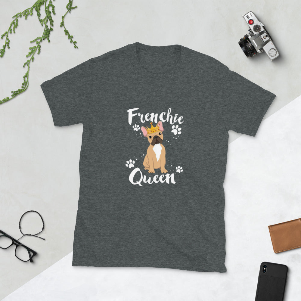 Frenchie Queen- T-Shirt for French Bulldog Owners and Fans-fadou