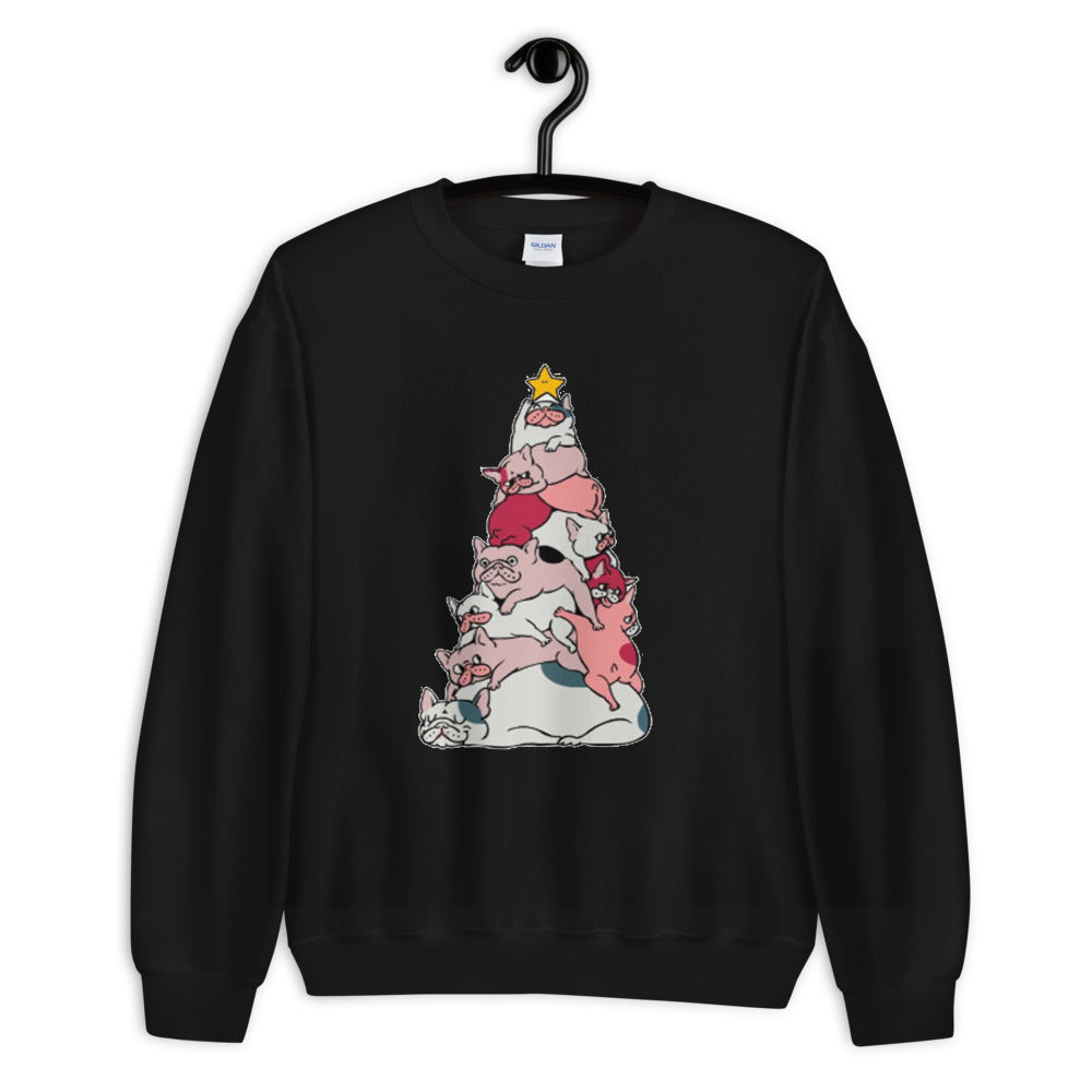 Frenchie Tree - Unisex Sweatshirt for Brachycephalic Dogs-fadou
