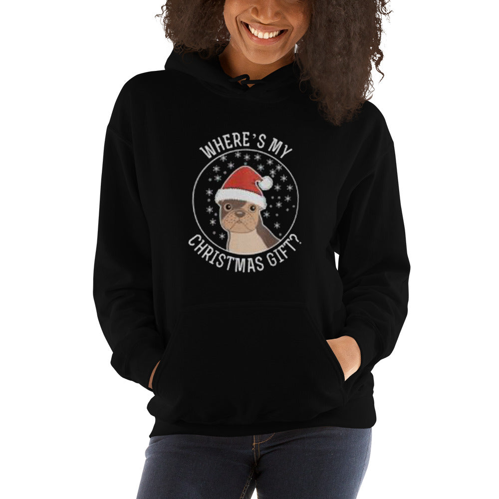 Unisex Christmas Dog Mom Hoodie for Frenchie Enthusiasts-fadou
