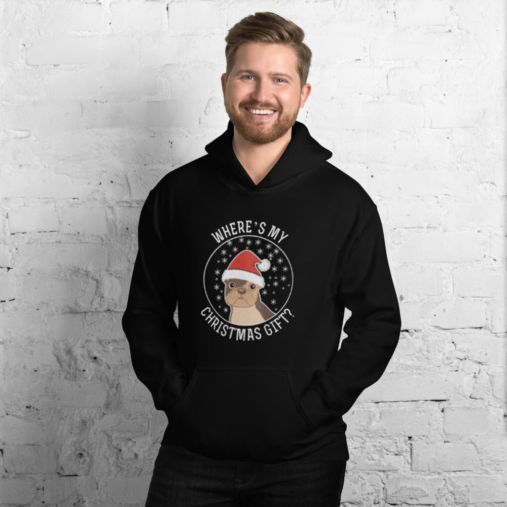 Unisex Christmas Dog Mom Hoodie for Frenchie Enthusiasts-fadou
