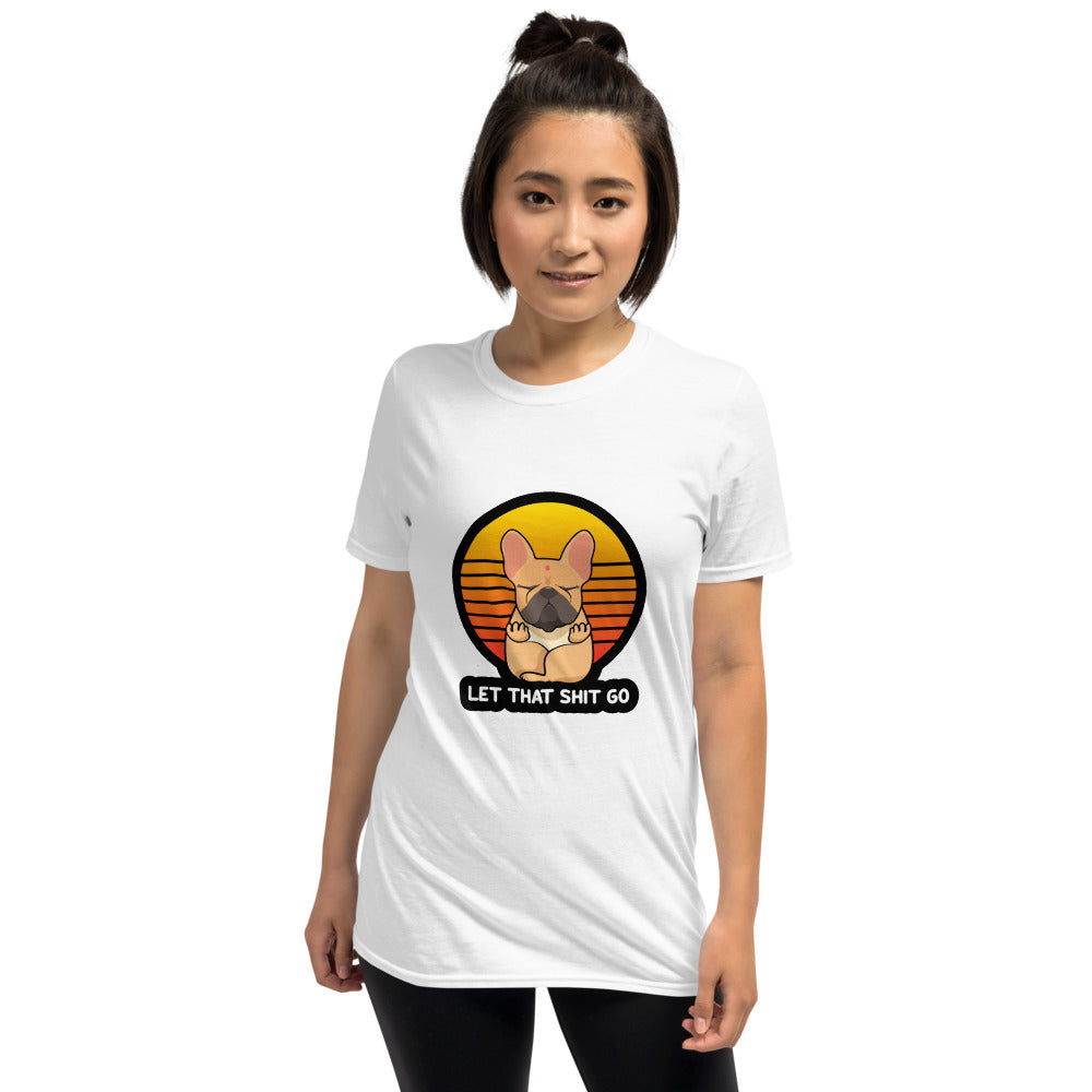 Yoga French Bulldog Graphic Tee for Frenchie Enthusiasts-fadou