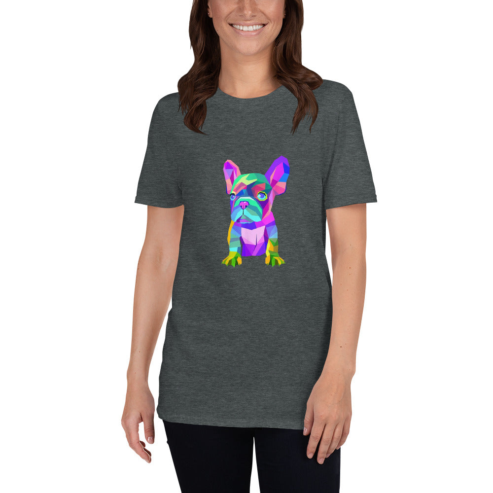Colourful French Bulldog Cotton T-Shirt for Pet Culture-fadou