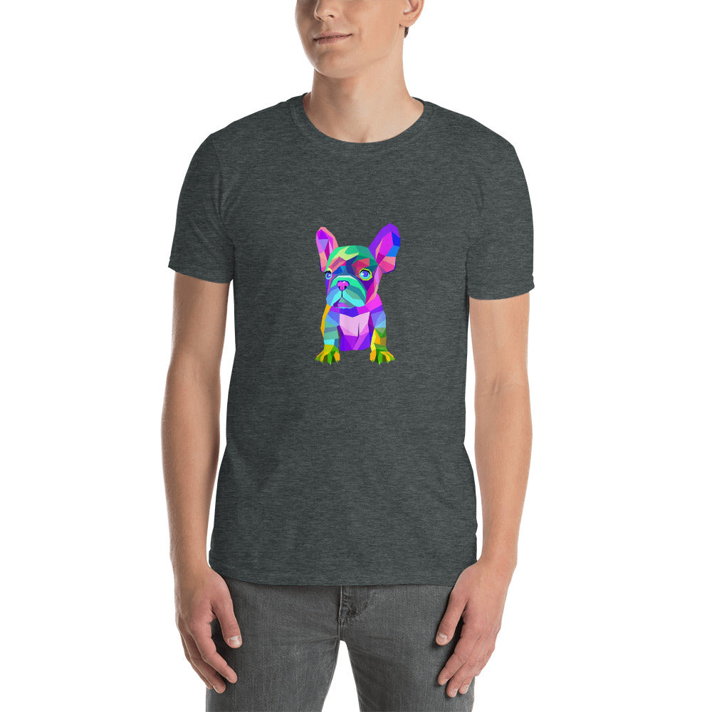 Colourful French Bulldog Cotton T-Shirt for Pet Culture-fadou