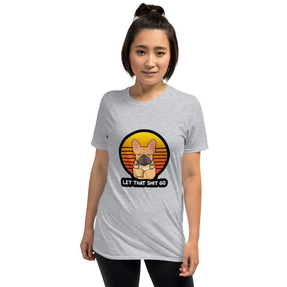 Yoga French Bulldog Graphic Tee for Frenchie Enthusiasts-fadou