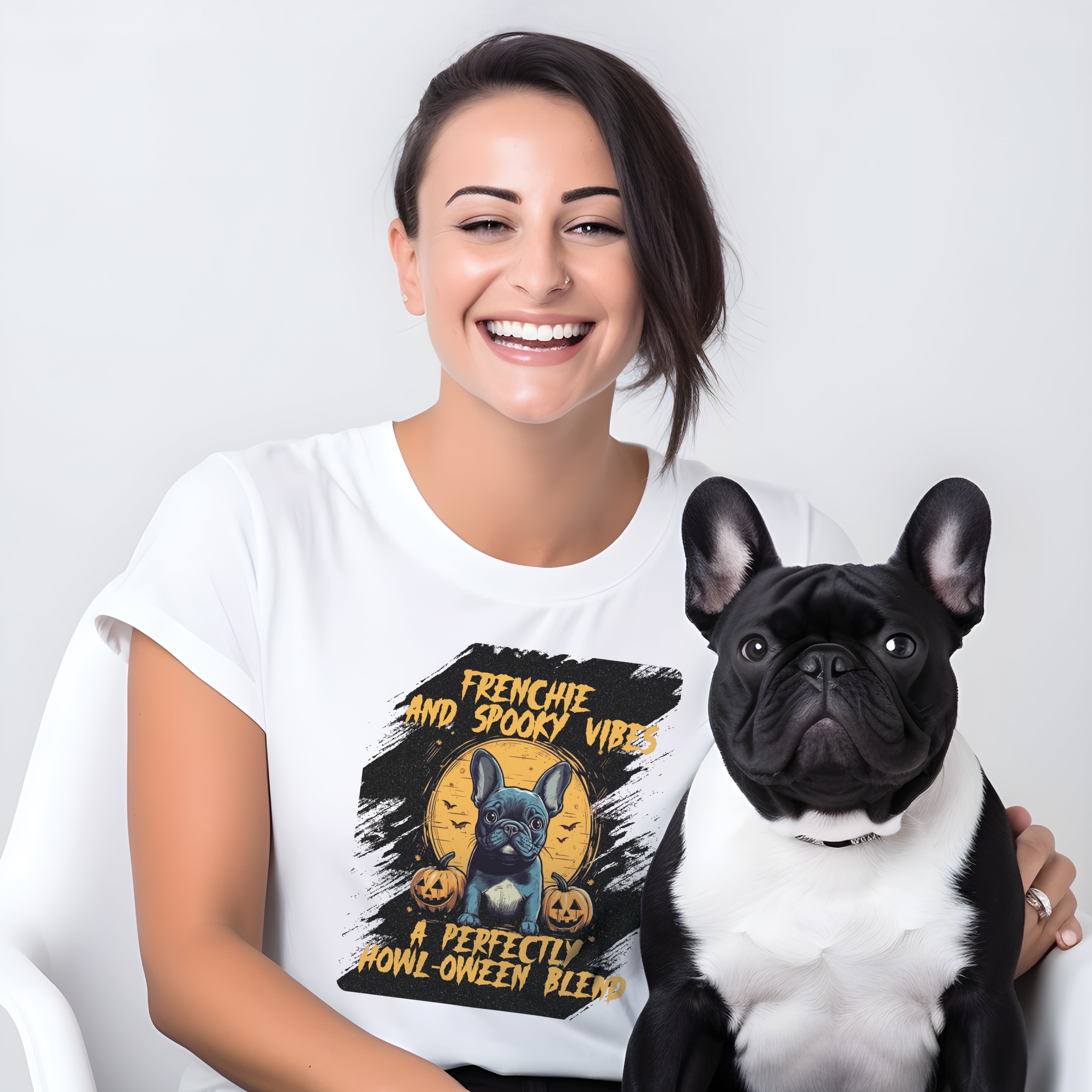 French Bulldog Adorable Cotton T-Shirt for Frenchie Enthusiasts-fadou