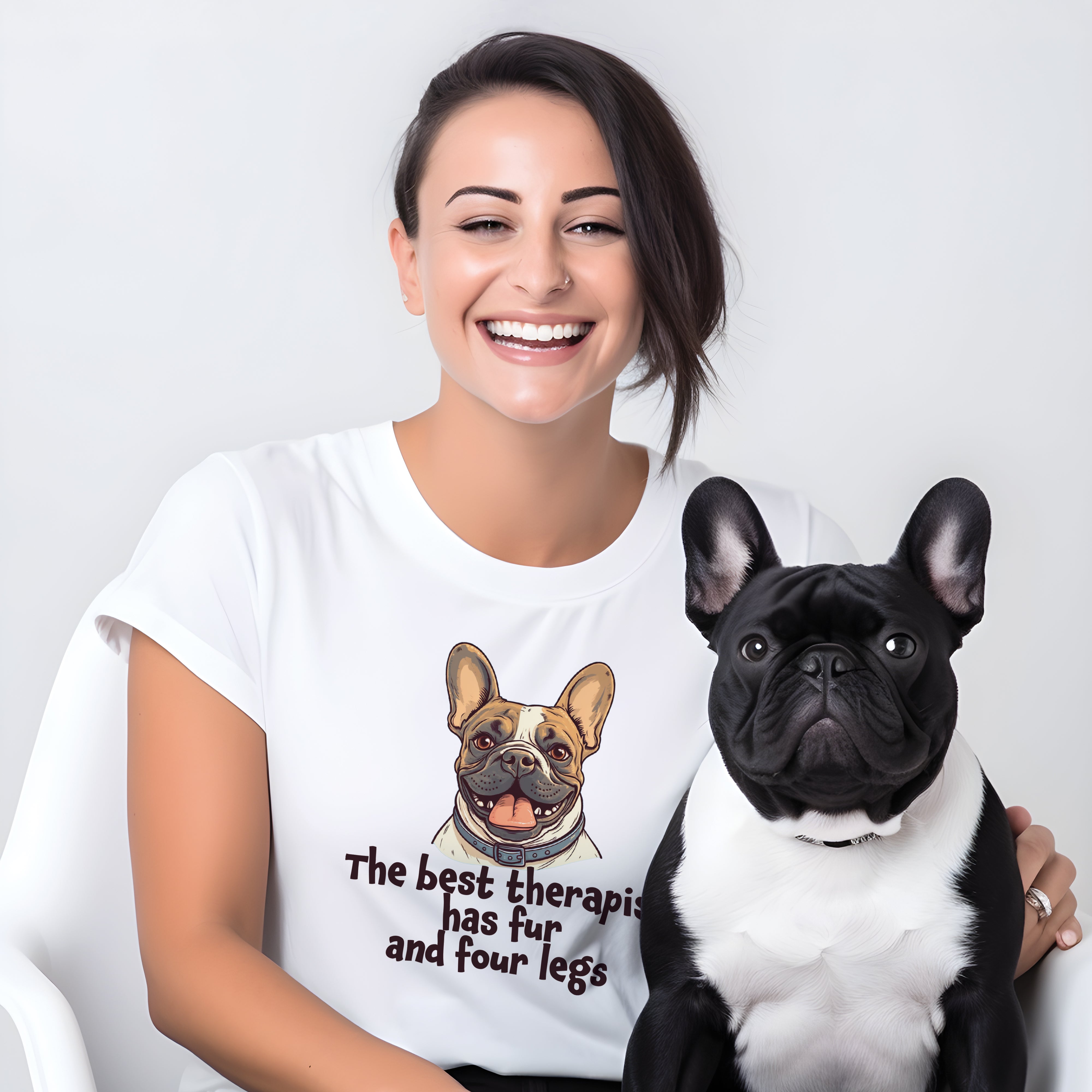 French Bulldog Stylish Cotton T-Shirt for Frenchie Enthusiasts-fadou
