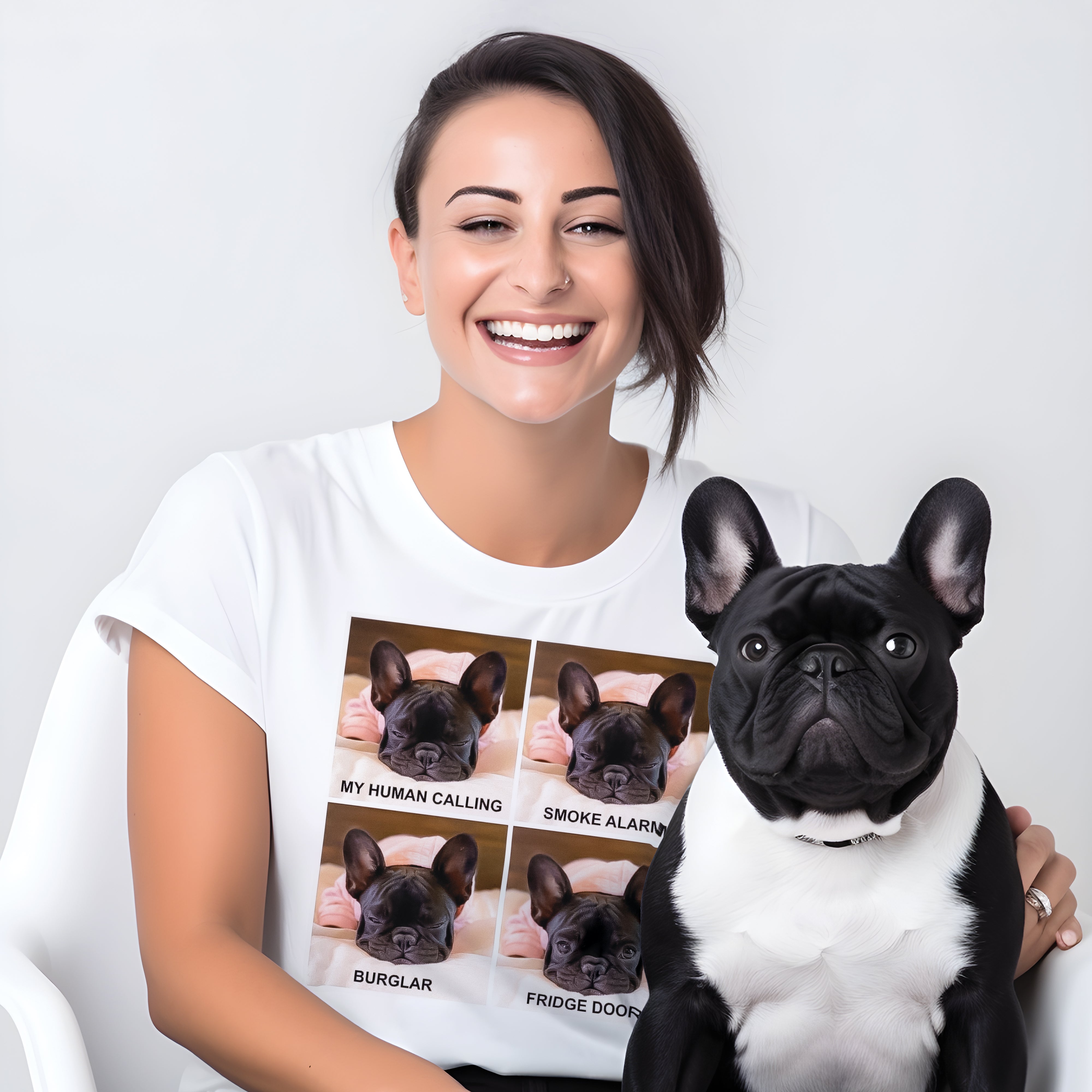 French Bulldog Cute Graphic Tee for Frenchie Enthusiasts-fadou