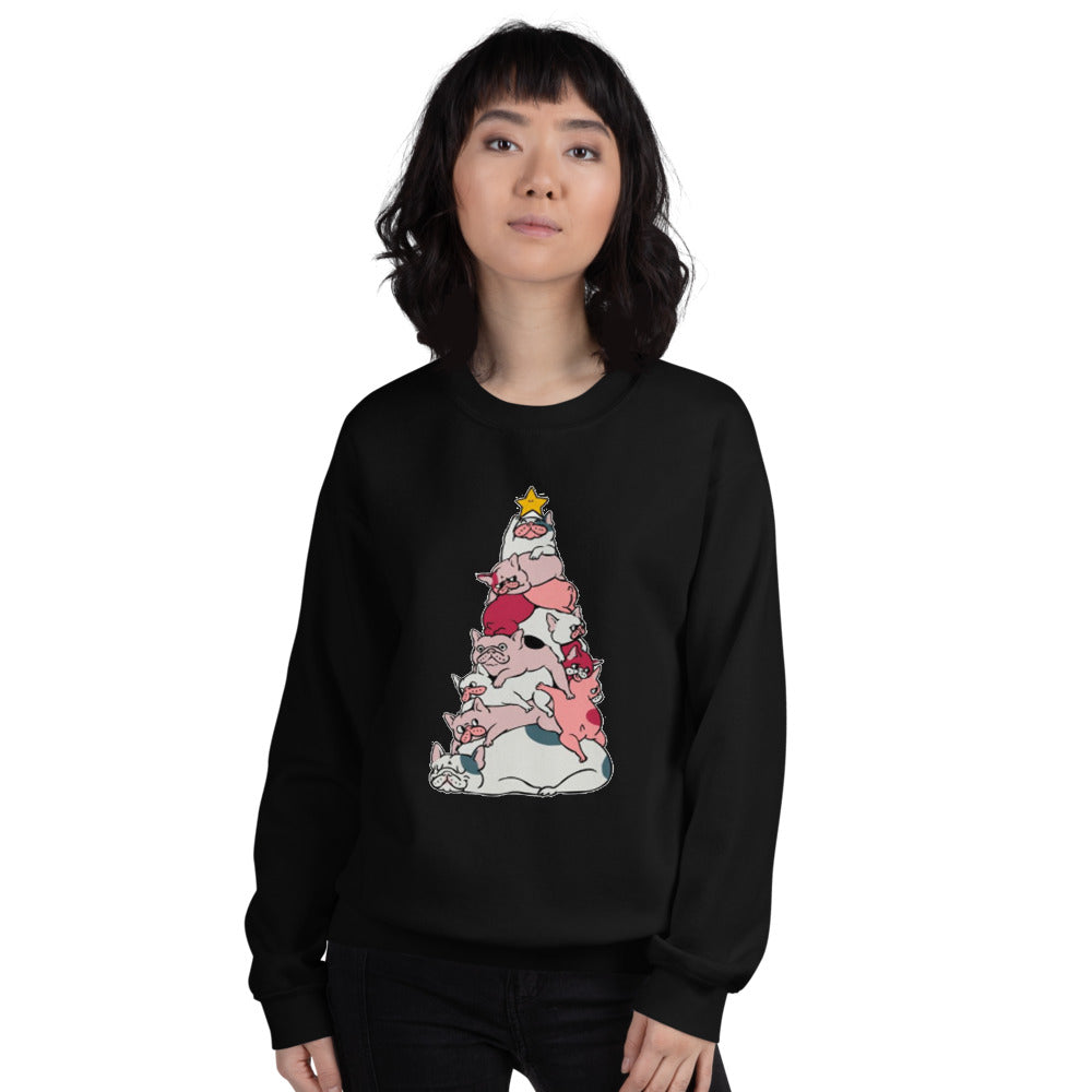 Frenchie Tree - Unisex Sweatshirt for Brachycephalic Dogs-fadou