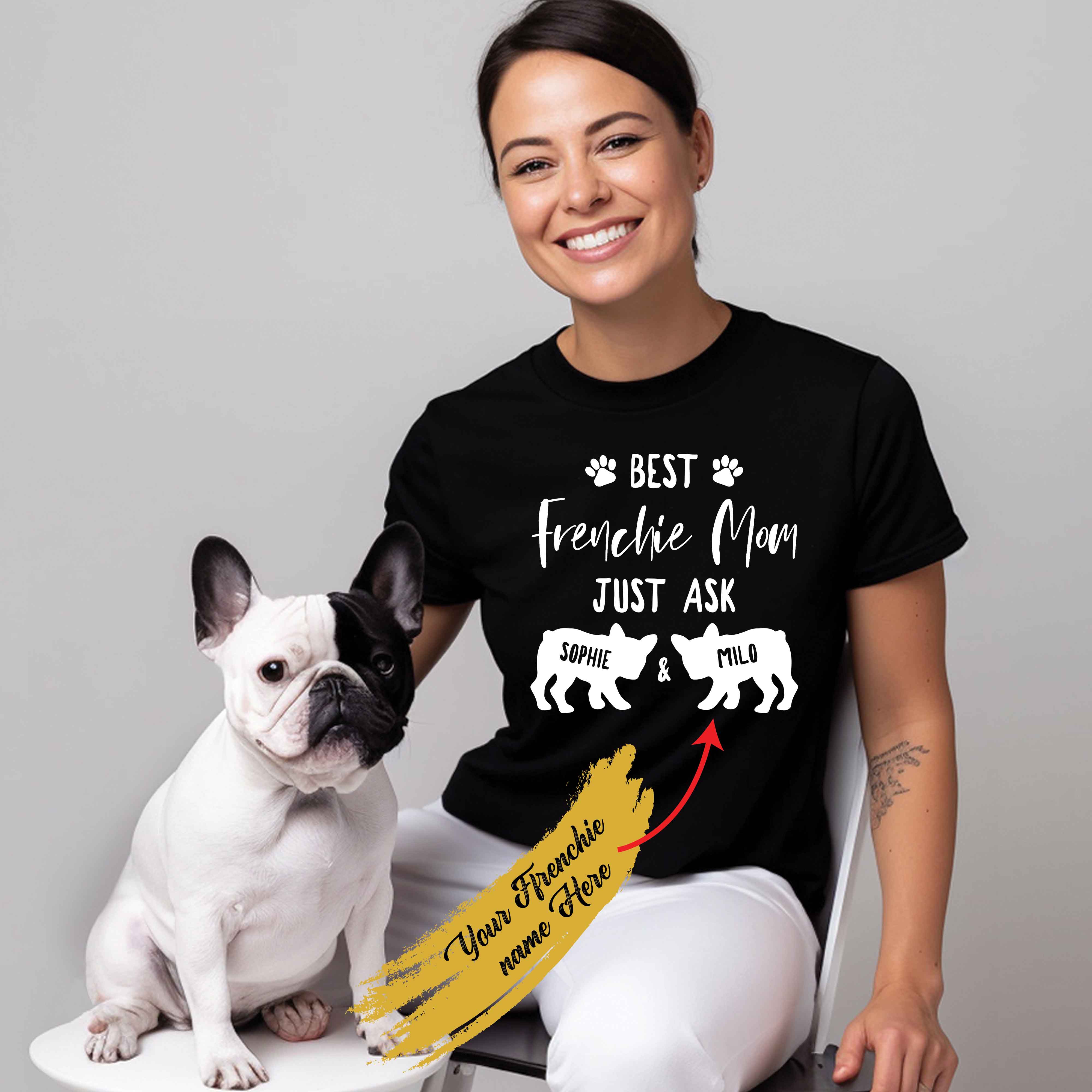 French Bulldog Personalized Dog Lover Tee for Dog Moms & Dads-fadou