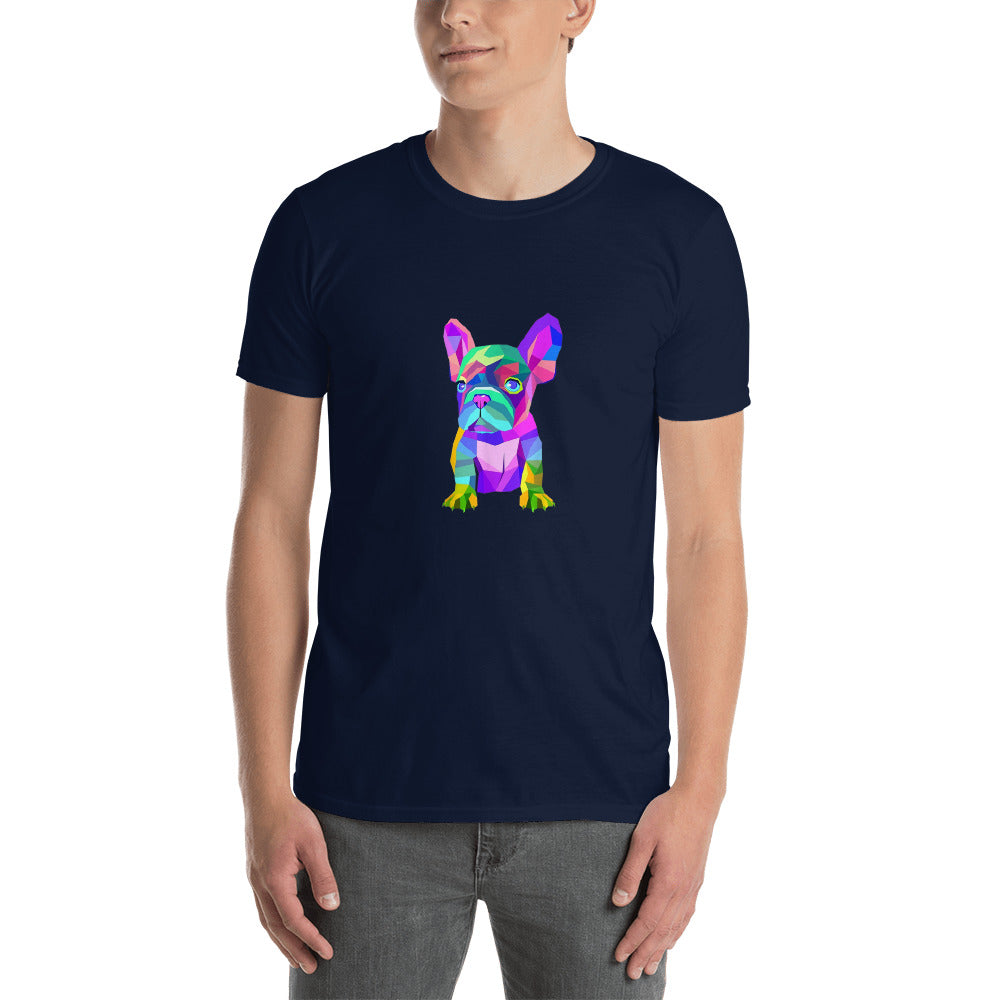 Colourful French Bulldog Cotton T-Shirt for Pet Culture-fadou