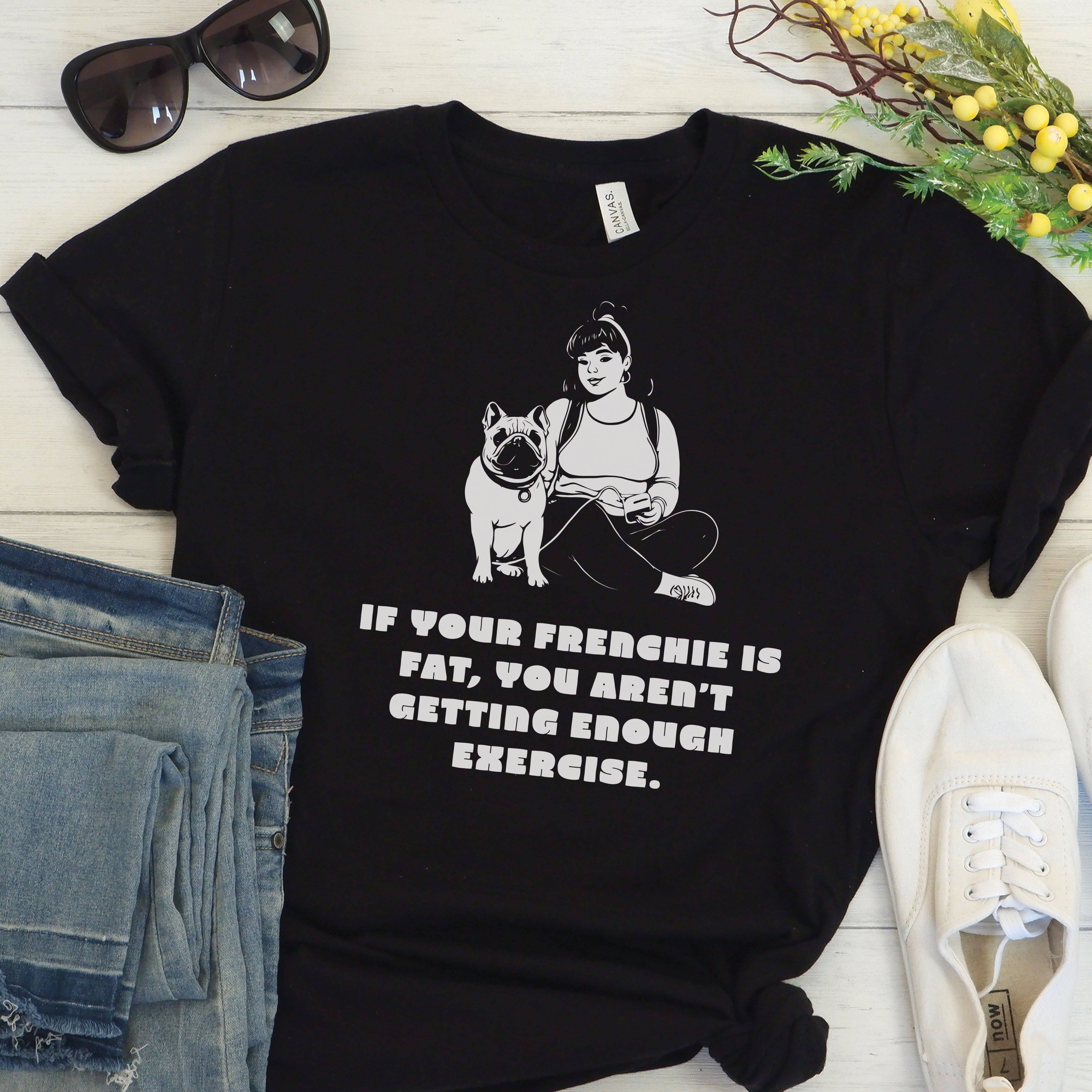 The Fat French Bulldog - Unisex T-Shirt for Bulldog Owners-fadou