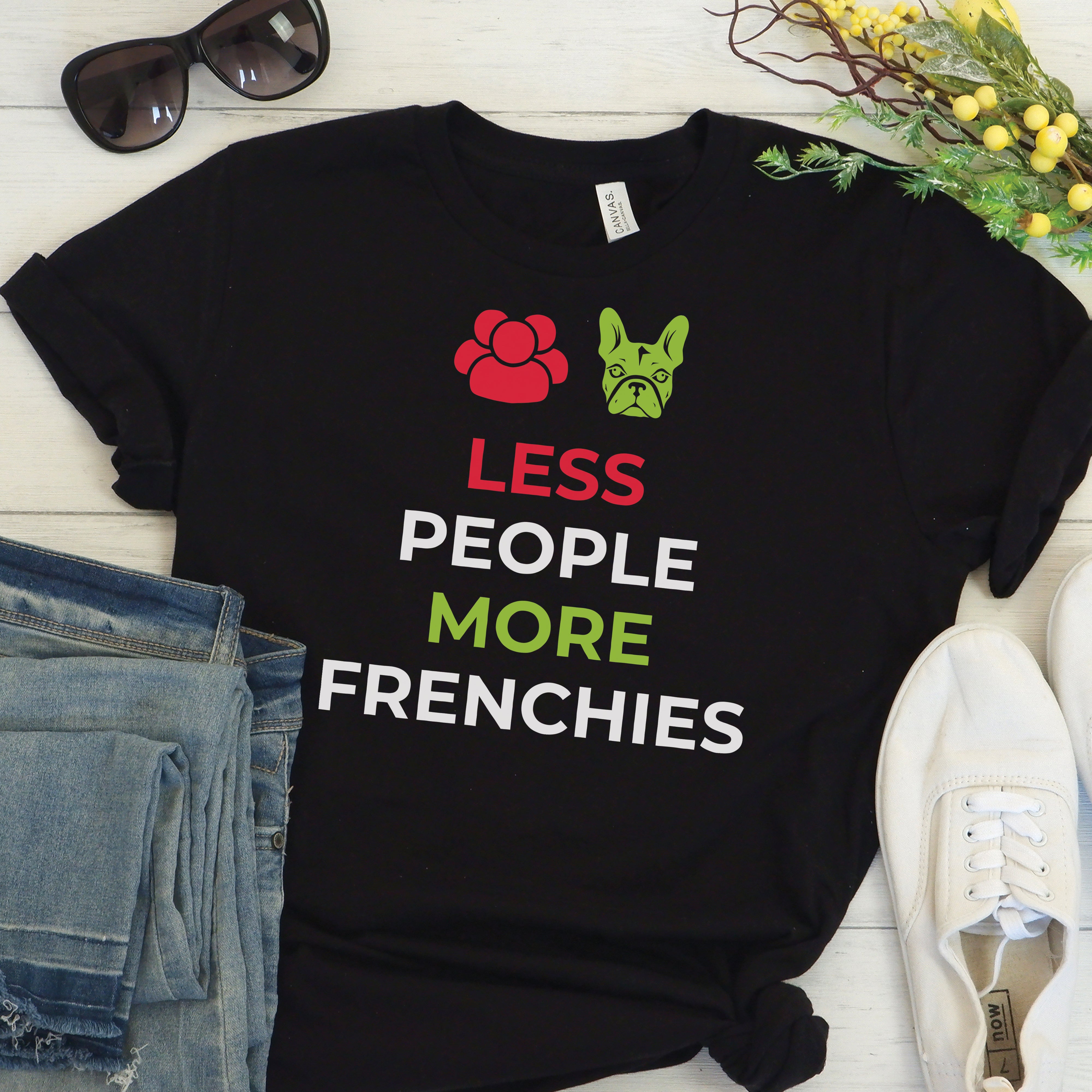 Frenchie Stylish Cotton T-Shirt for Frenchie Enthusiasts-fadou