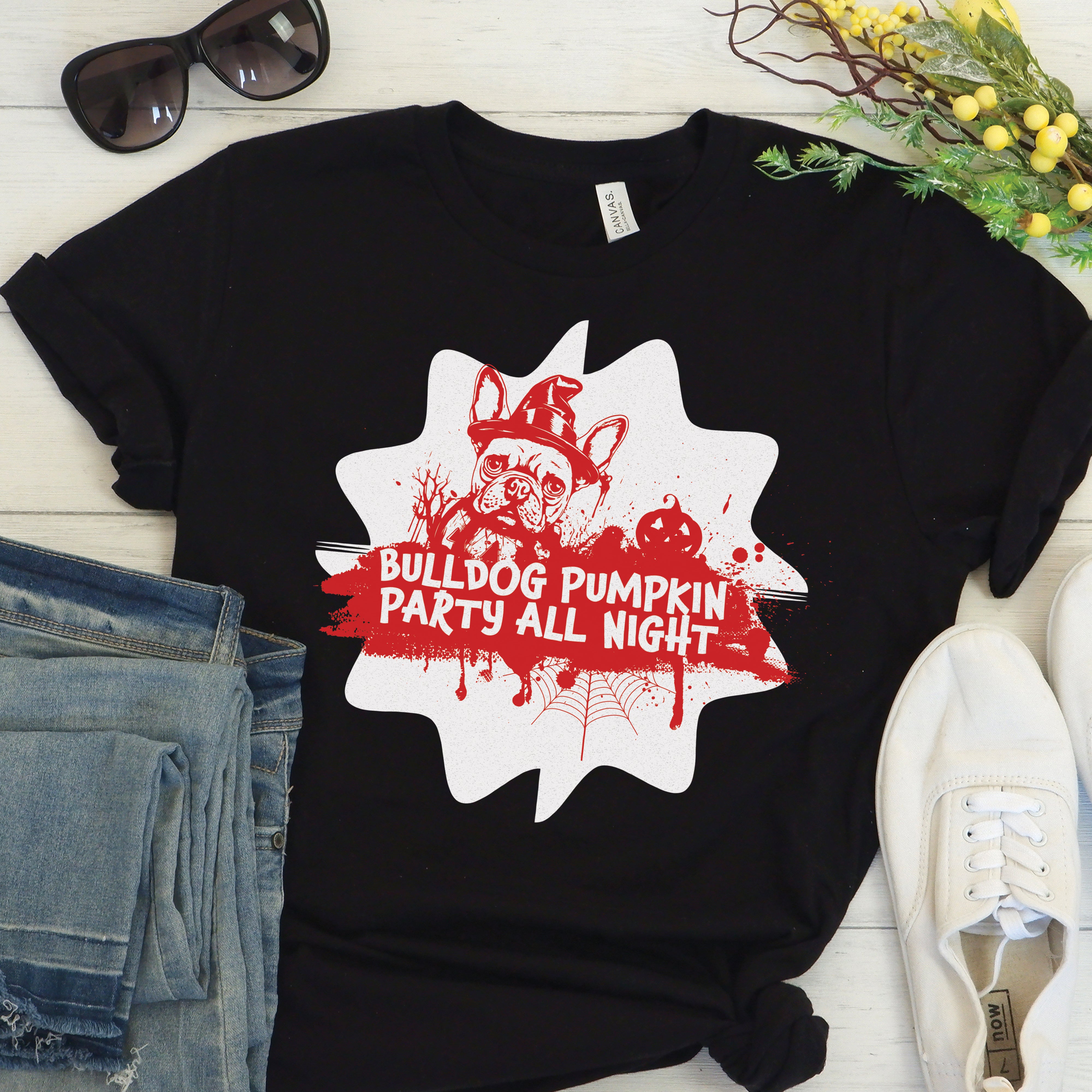 French Bulldog Halloween Dog Lover Tee for Frenchie Fans-fadou