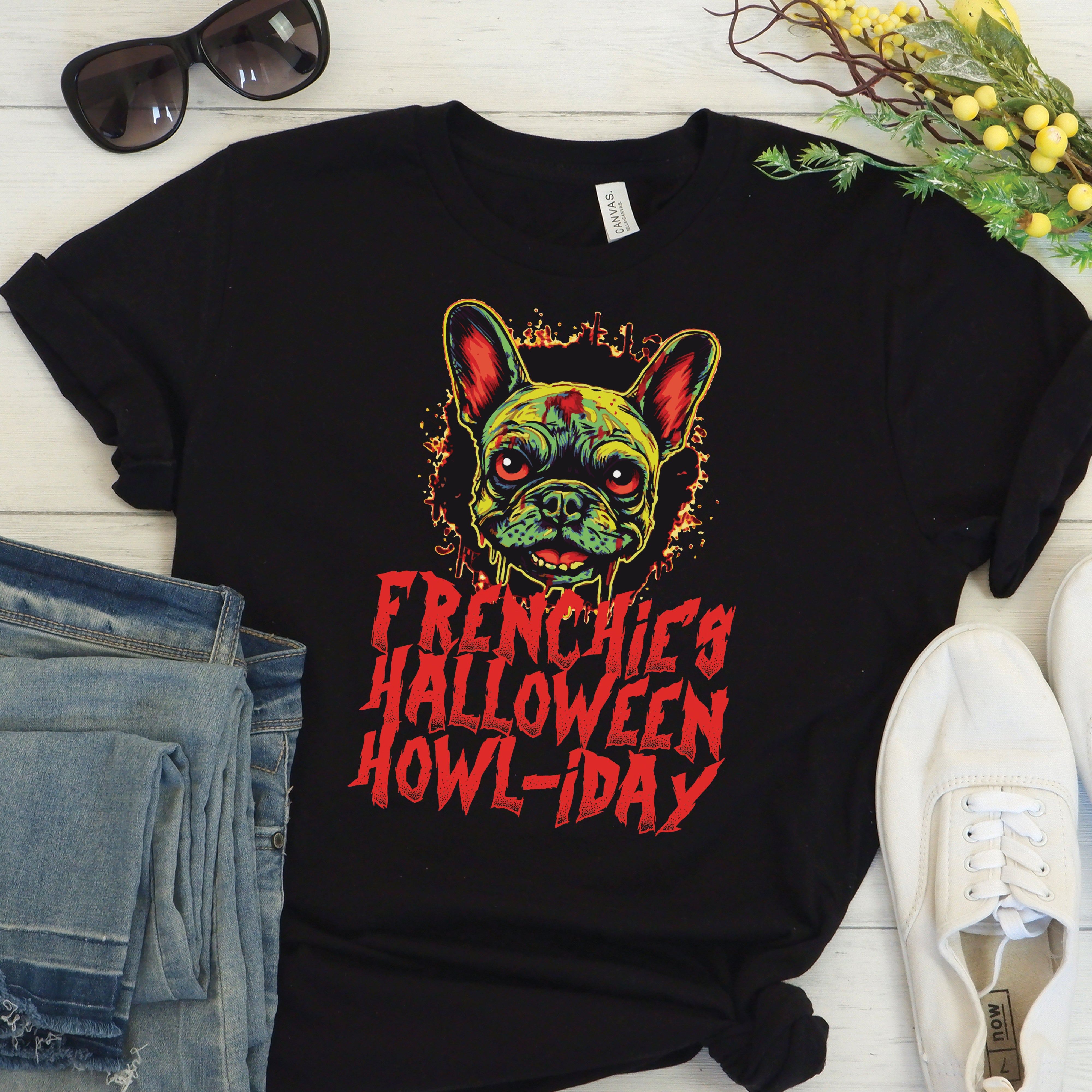 Frenchie Zombie - Unisex T-Shirt for Frenchie Enthusiasts-fadou