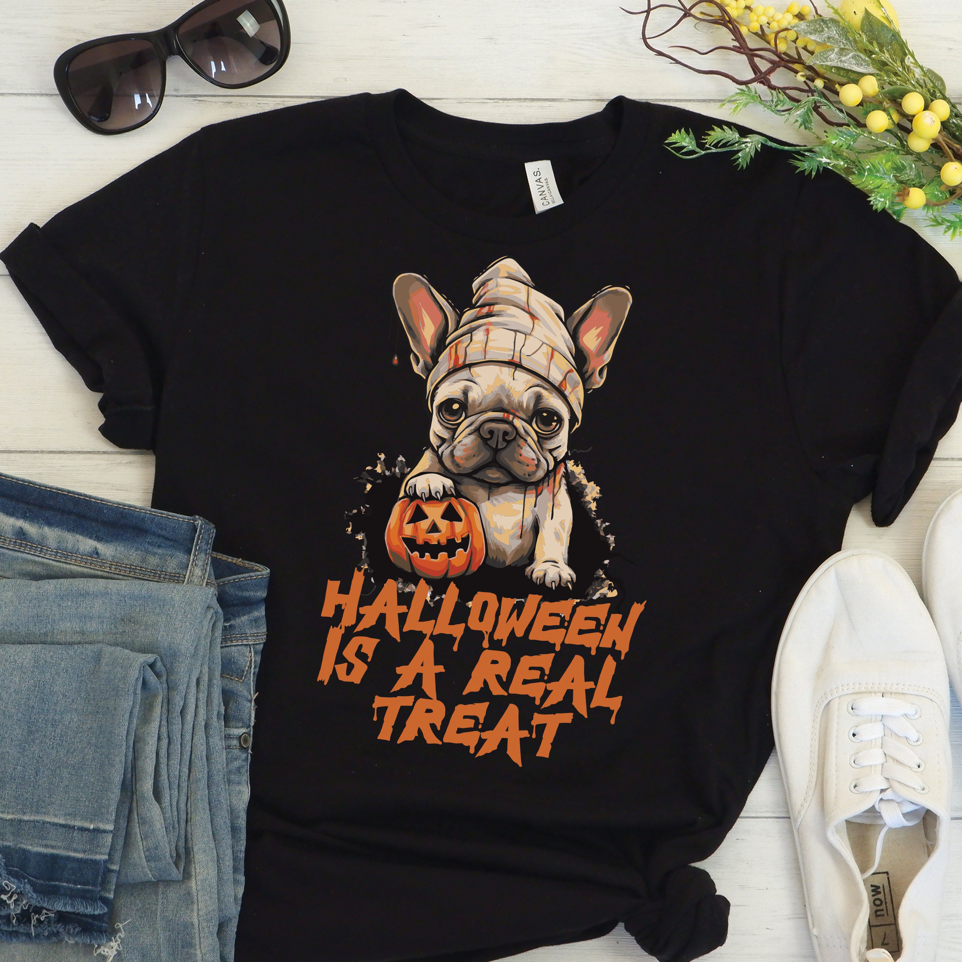 French Bulldog Halloween Unisex Shirt for Frenchie Enthusiasts-fadou