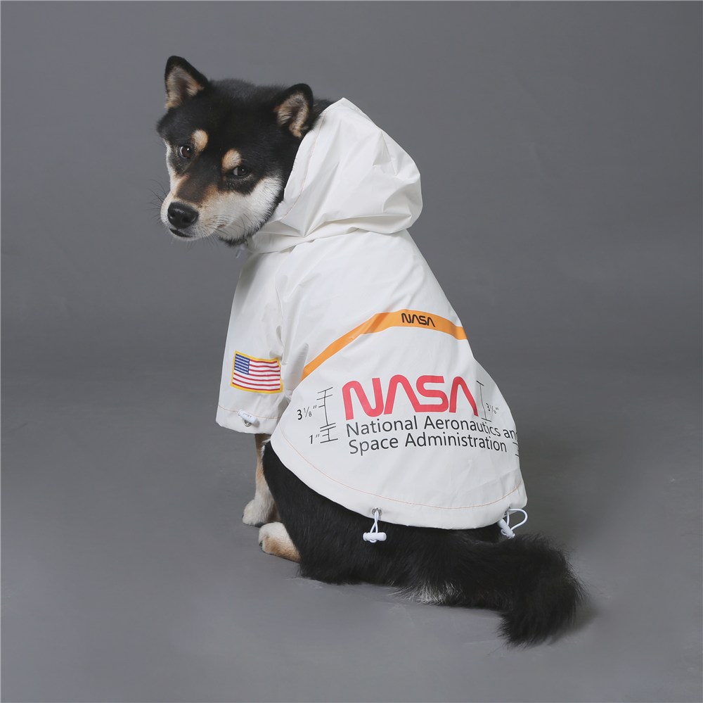 Astronaut French Bulldog Rain Jacket for Short-Nosed Dogs-fadou