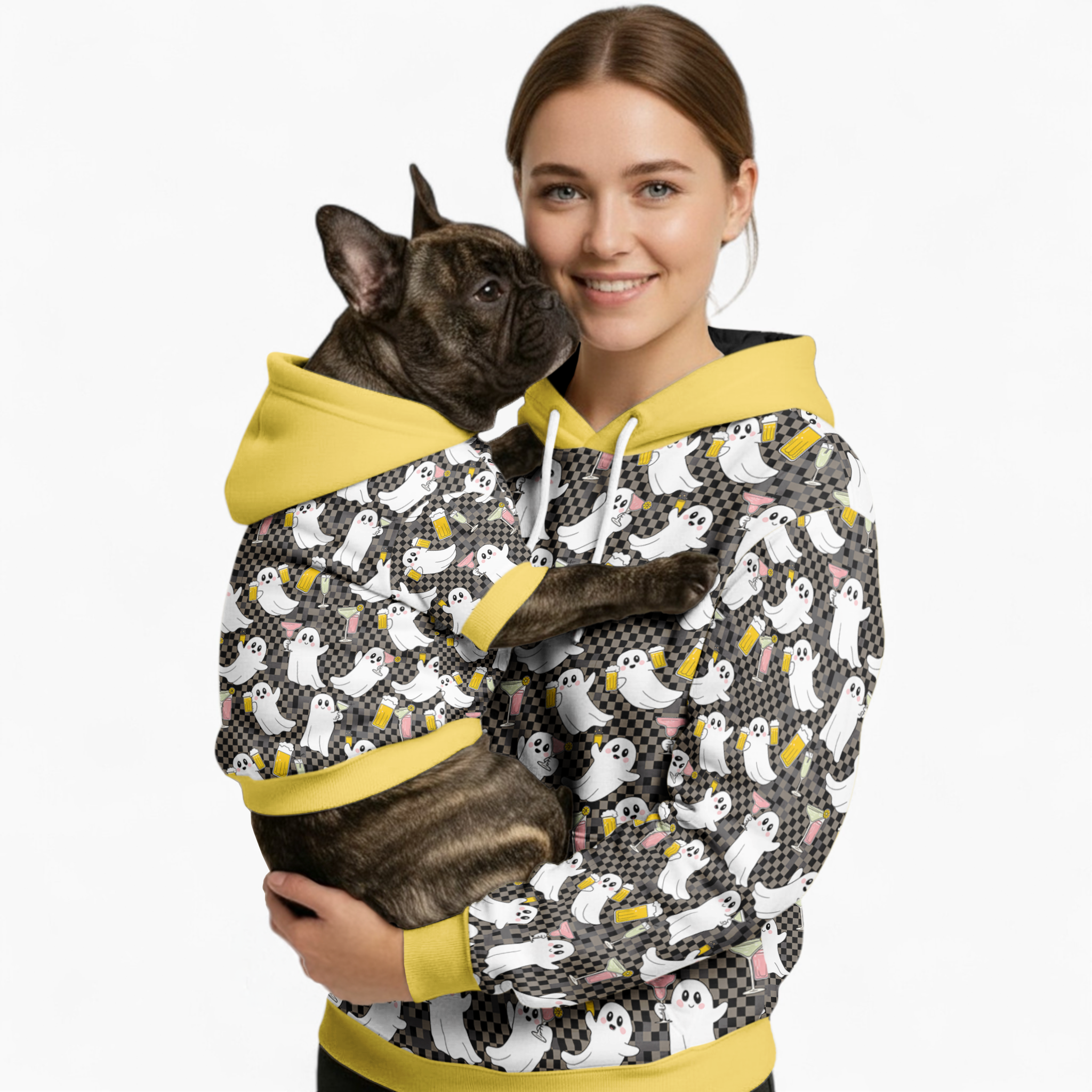 Ghost French Bulldog Pet Parent Pullover for Pet Parents-fadou