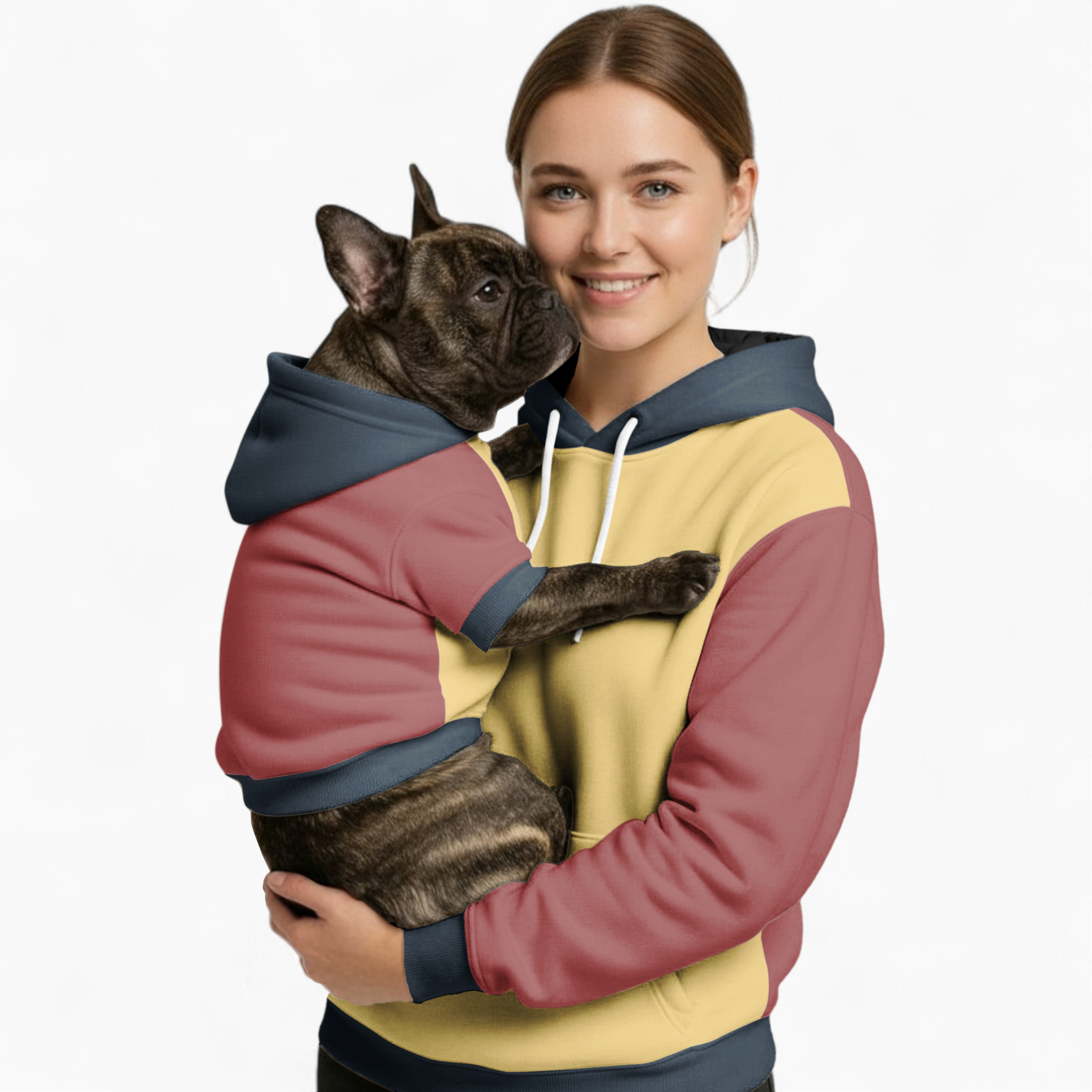 Loki French Bulldog Fleece Hoodie for Frenchie Enthusiasts-fadou