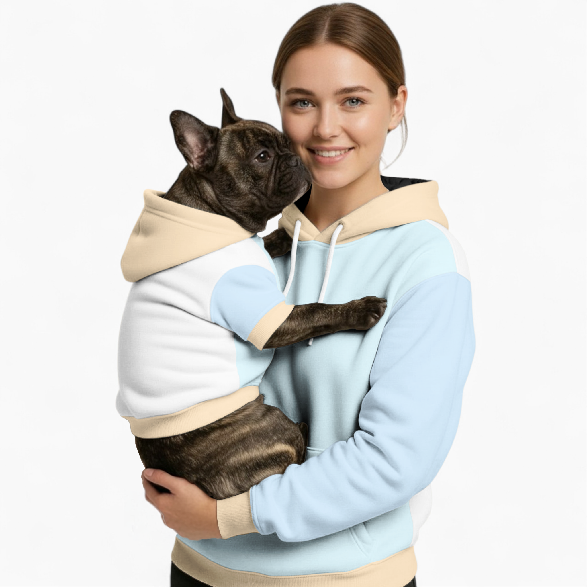 Winston French Bulldog Fleece Hoodie for Bulldog Owners-fadou