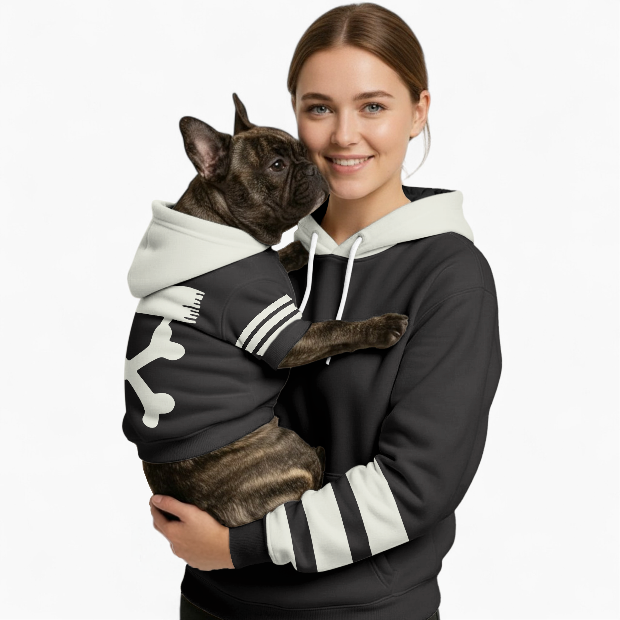 King French Bulldog Cotton Sweatshirt for Frenchie Enthusiasts-fadou