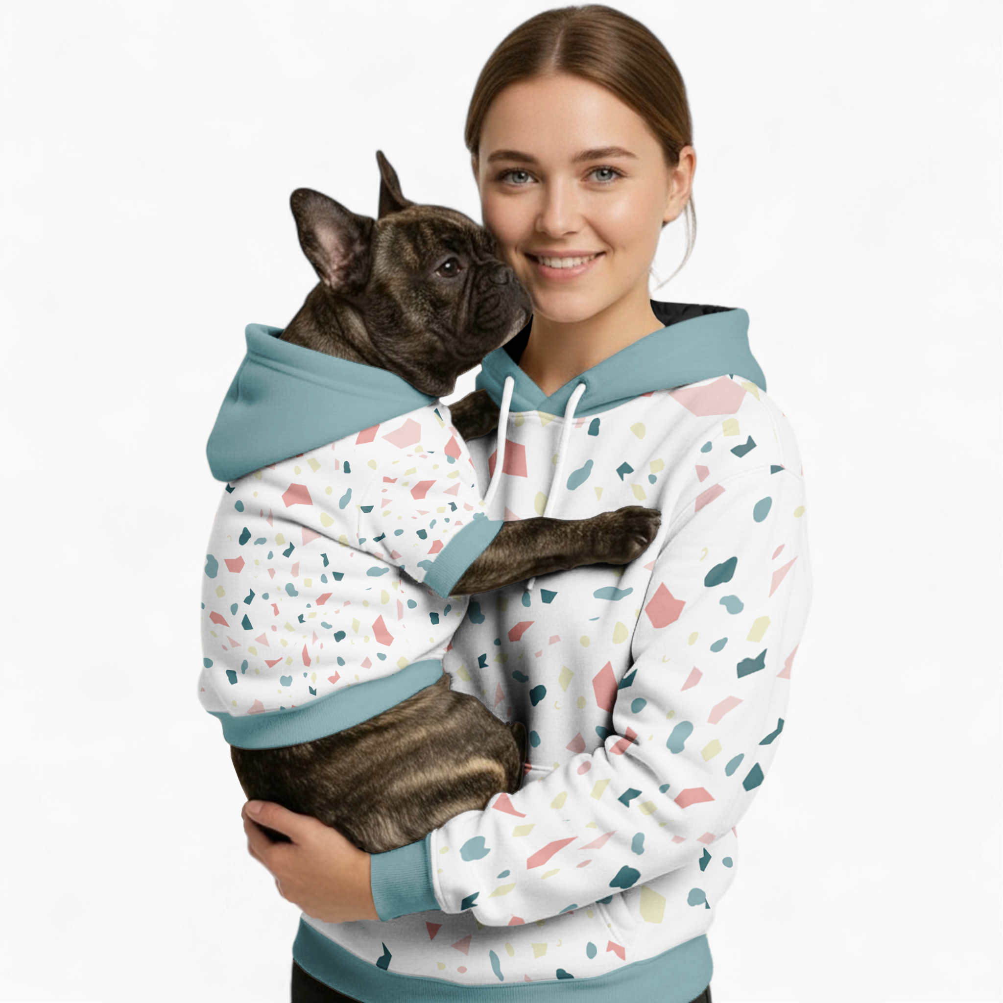 Ruby French Bulldog Dog Mom Hoodie for Frenchie Enthusiasts-fadou