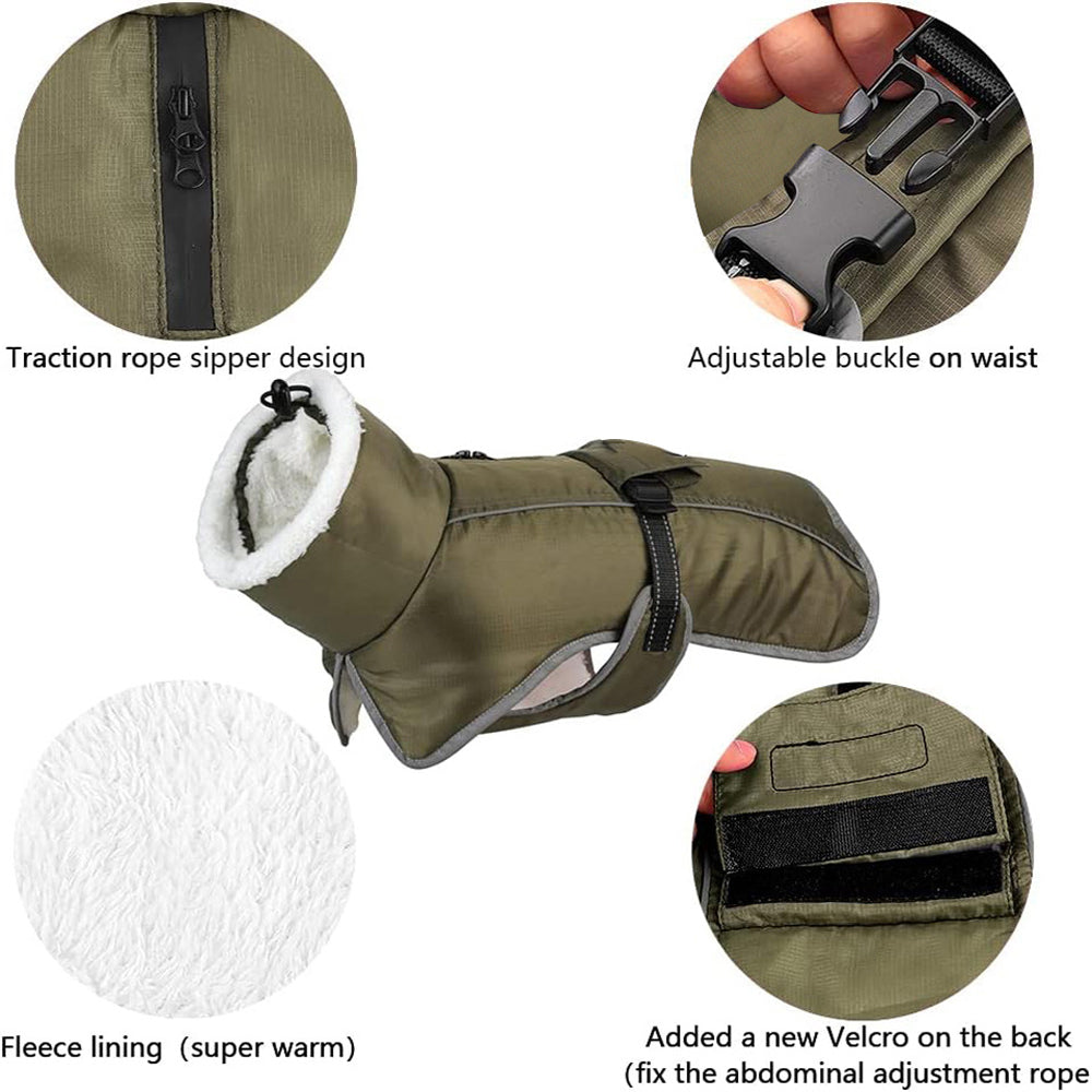 Reflective Adjustable Winter Jacket for Outdoor Adventures-fadou