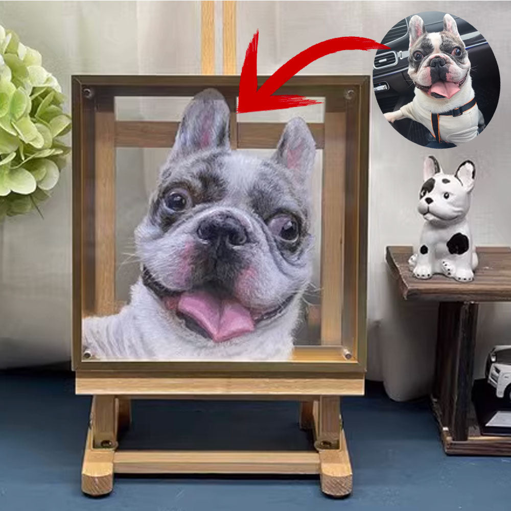 Custom Hand-Painted 3d Acrylic Glass Art – French for Dog Lovers and-fadou