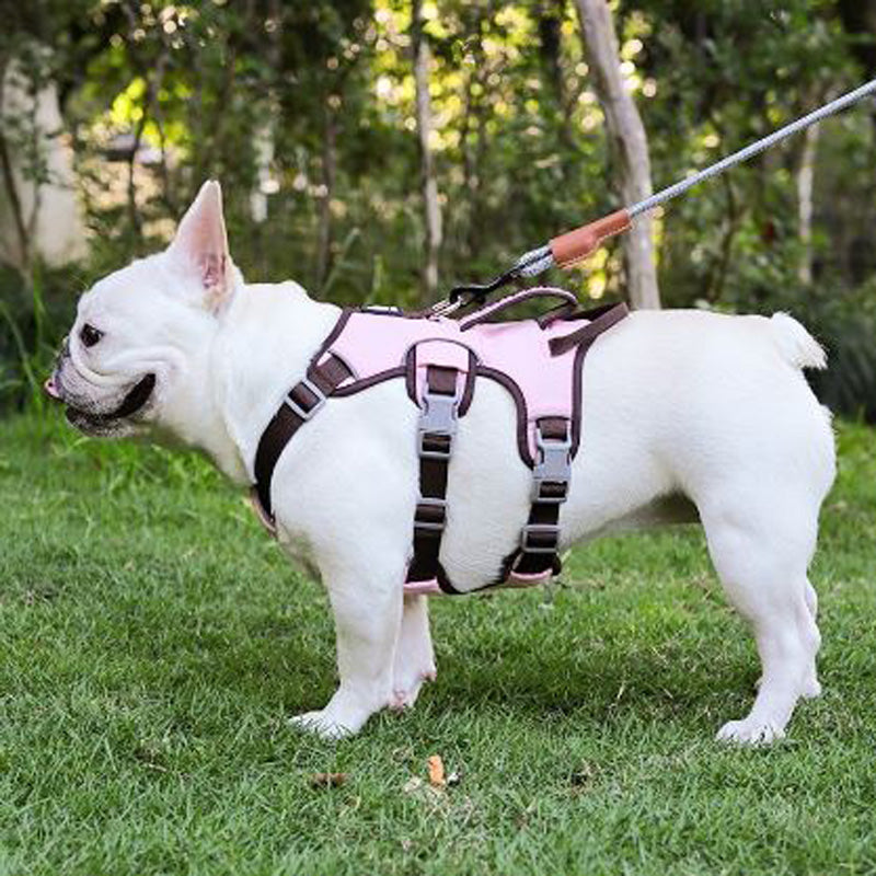 Reflective No-Pull Walking Harness for Brachycephalic Dogs-fadou