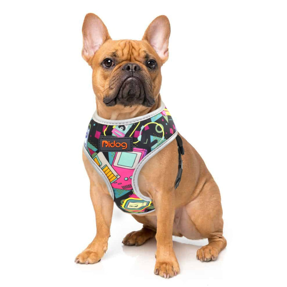 Colorful French Bulldog Chest Harness for French Bulldogs-fadou