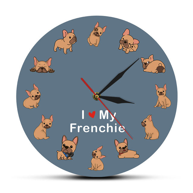 French Bulldog Frameless Timepiece for Frenchie Enthusiasts-fadou