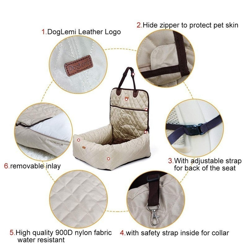 French Bulldog Safe Cozy Sofa Bed for Outdoor Adventures-fadou