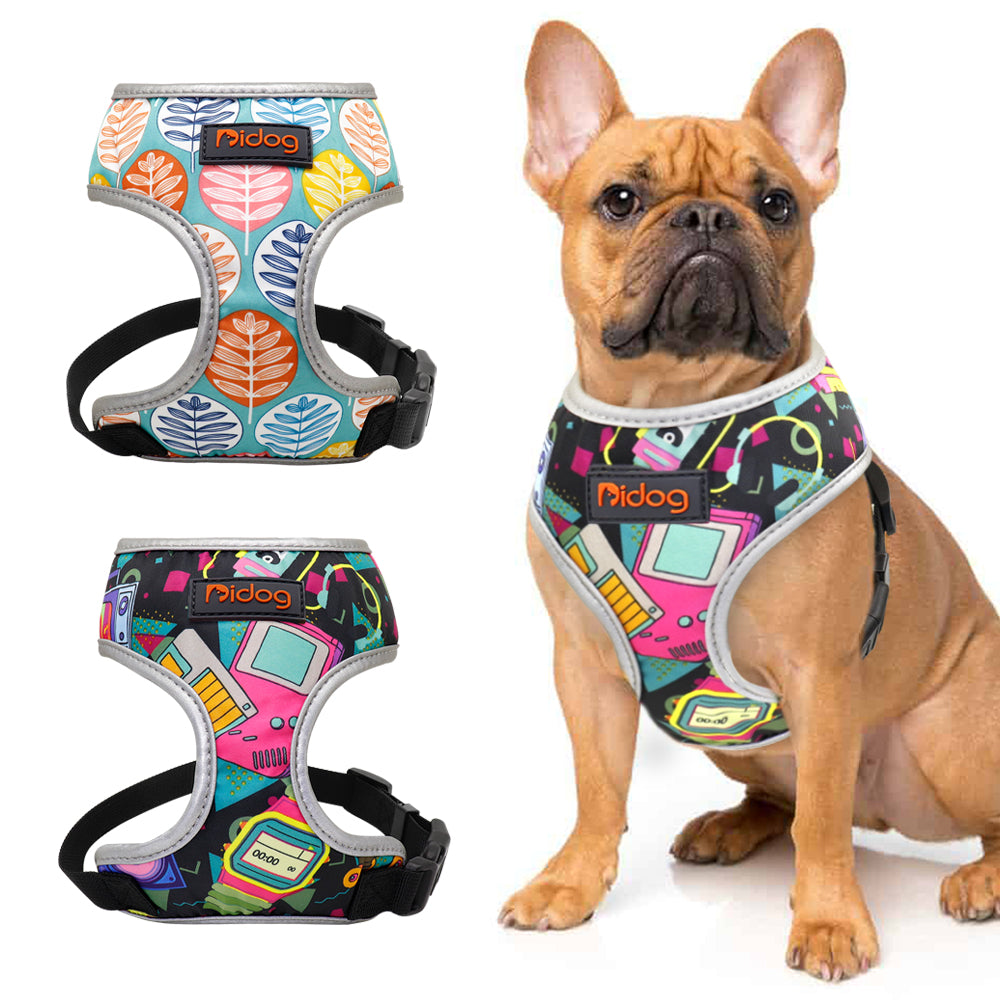 Colorful French Bulldog Chest Harness for French Bulldogs-fadou