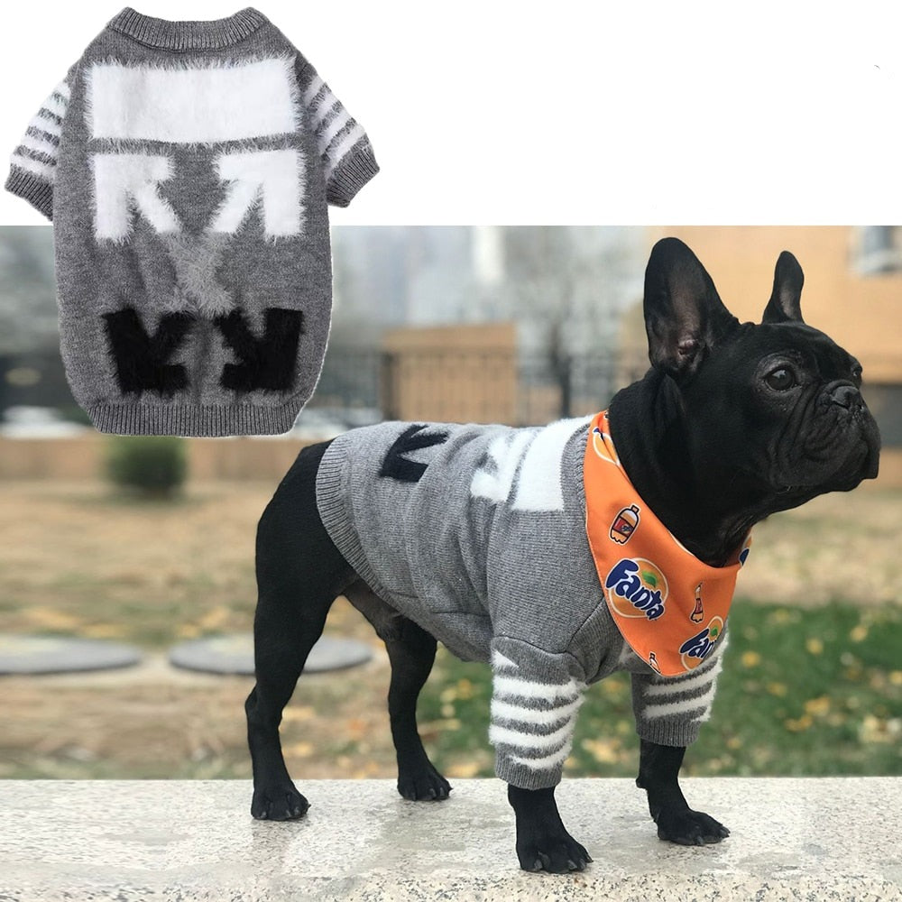 French Bulldog Winter Dog Jumper for Brachycephalic Dogs-fadou