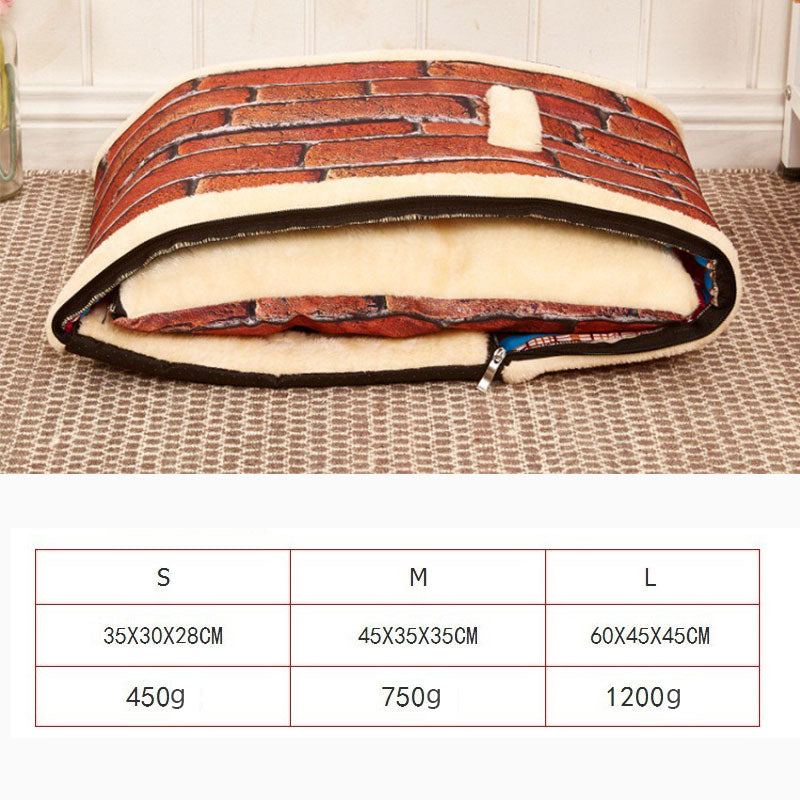 Winter French Bulldog Cozy Sofa Bed for French Bulldogs-fadou