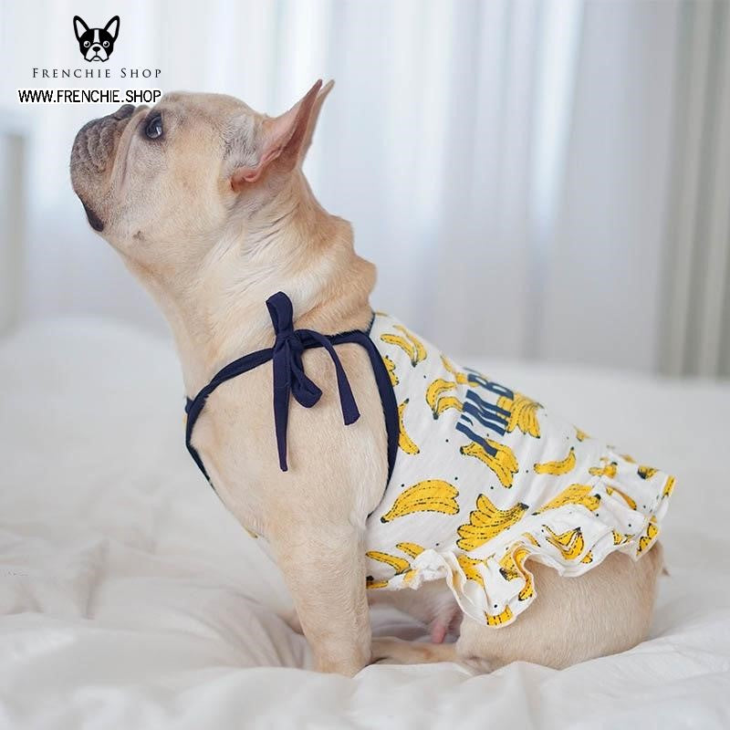 French Bulldog Summer Summer Dress for Flat-Face Breeds-fadou