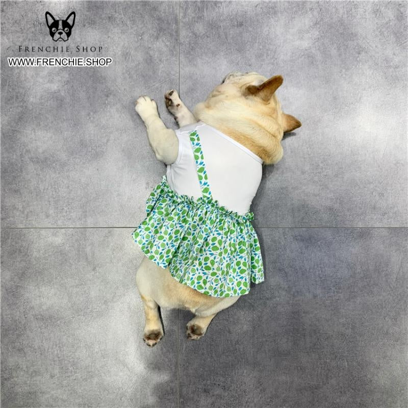 Frenchie Summer Dress Floral Design for Frenchie Enthusiasts-fadou