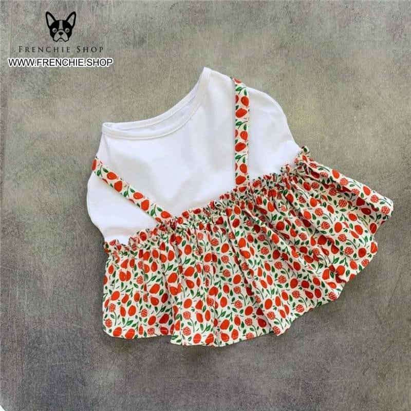 Frenchie Summer Dress Floral Design for Frenchie Enthusiasts-fadou