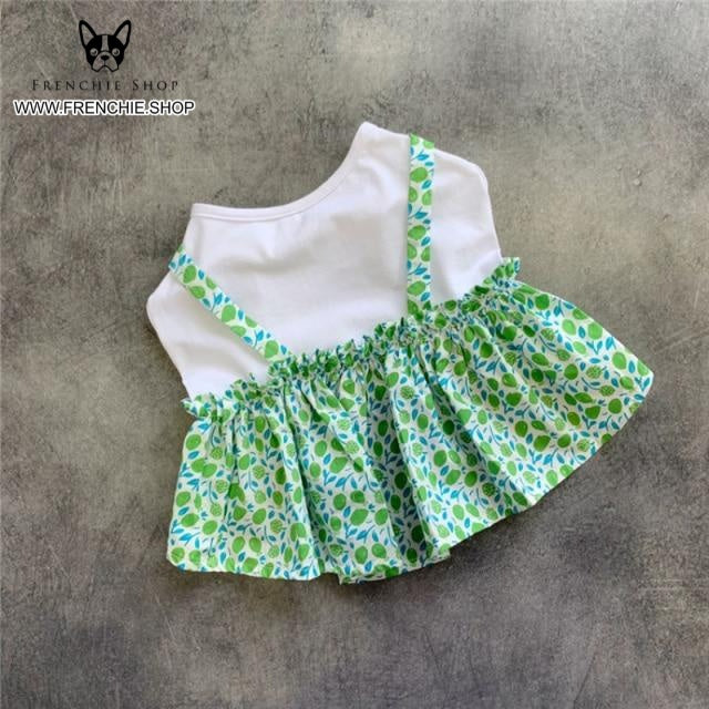 Frenchie Summer Dress Floral Design for Frenchie Enthusiasts-fadou