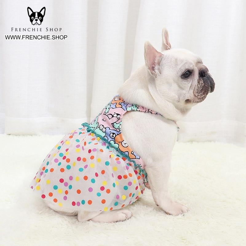 Lovely Skirt Frenchie Summer Dress for Dog Lovers and Owners-fadou