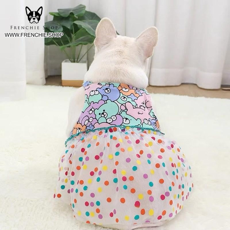 Lovely Skirt Frenchie Summer Dress for Dog Lovers and Owners-fadou