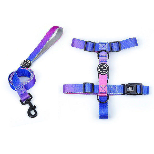 French Bulldog Gradient Chest Harness for Short-Nosed Dogs-fadou