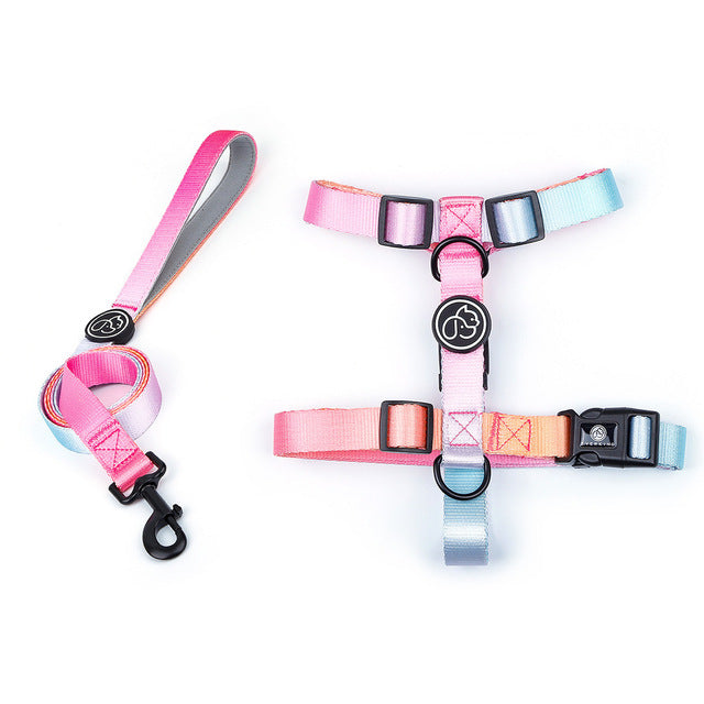 French Bulldog Gradient Chest Harness for Short-Nosed Dogs-fadou
